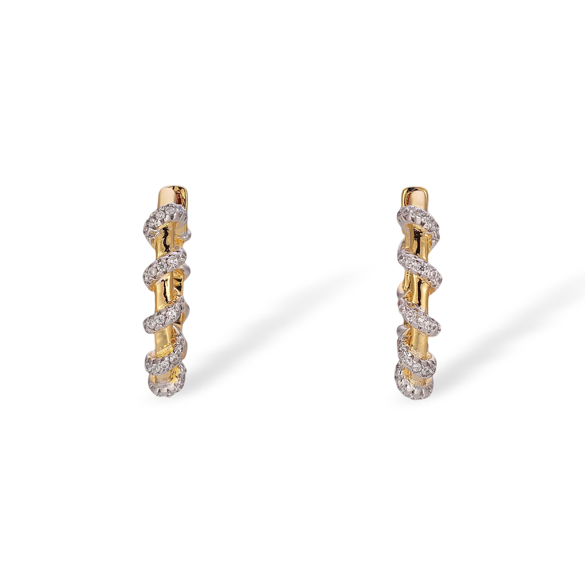 Kendra 18K Gold Spiral Earrings