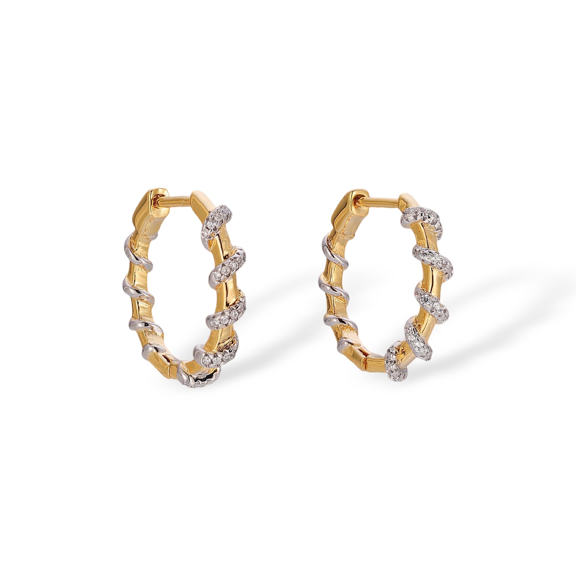 Kendra 18K Gold Spiral Earrings