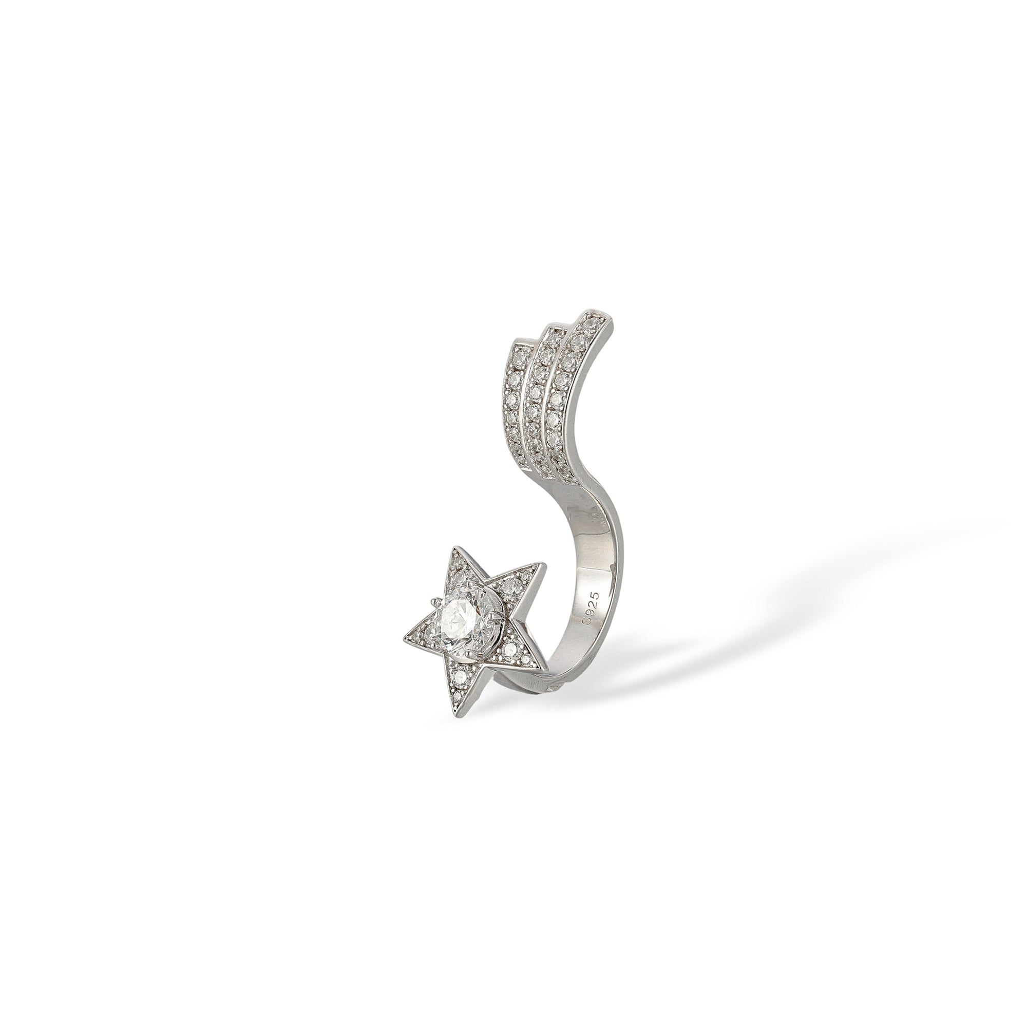 Kendra White Star Open Ring