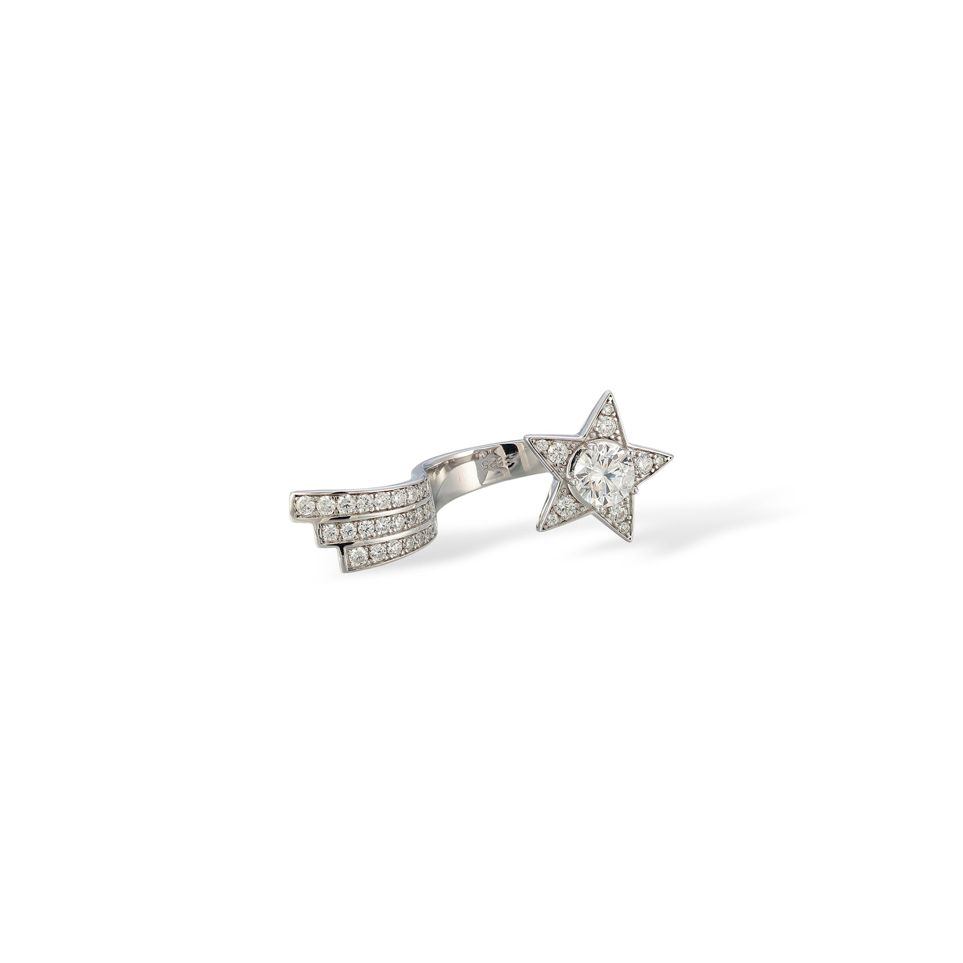 Kendra White Star Open Ring