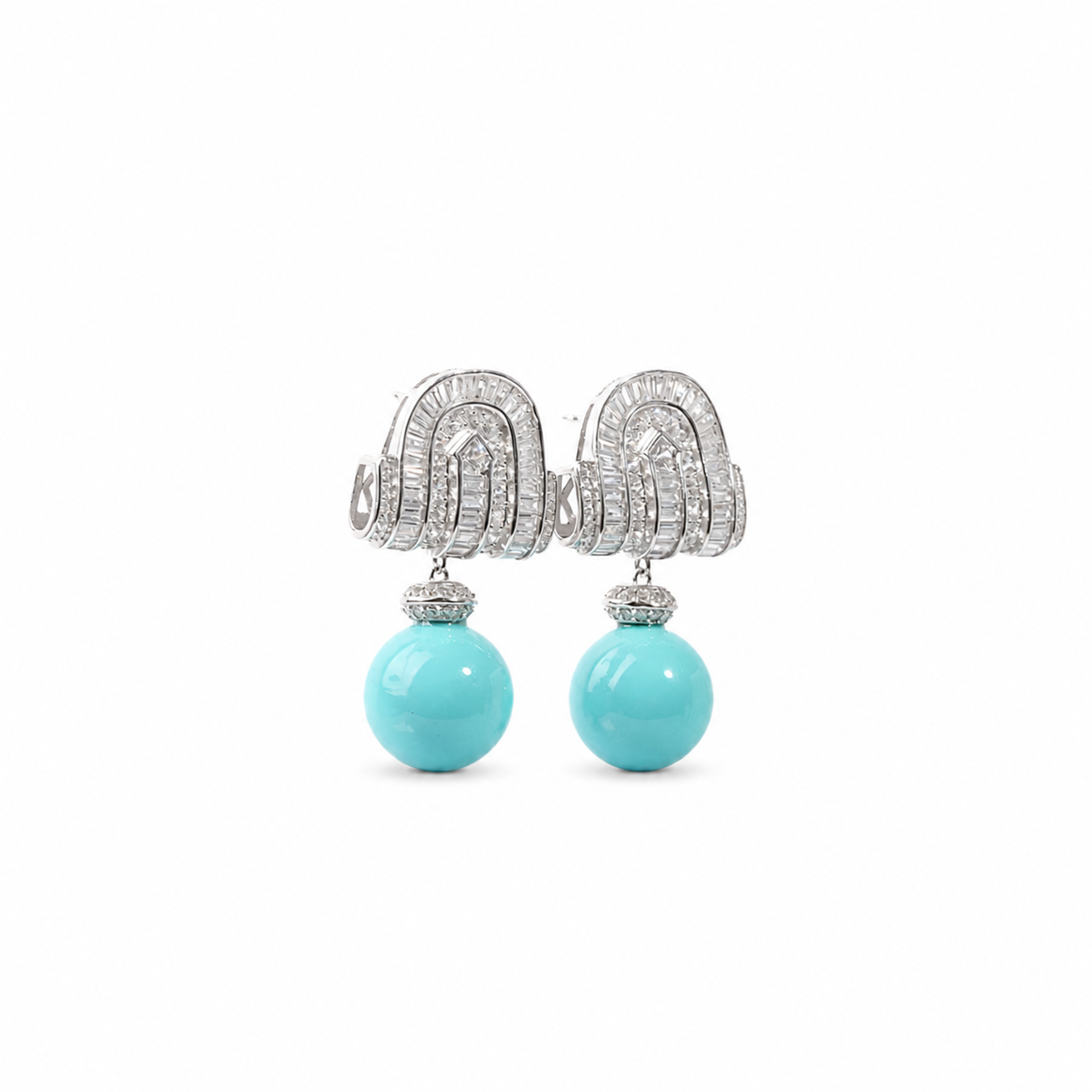 Kenzie Turquoise Shield Drop Earrings