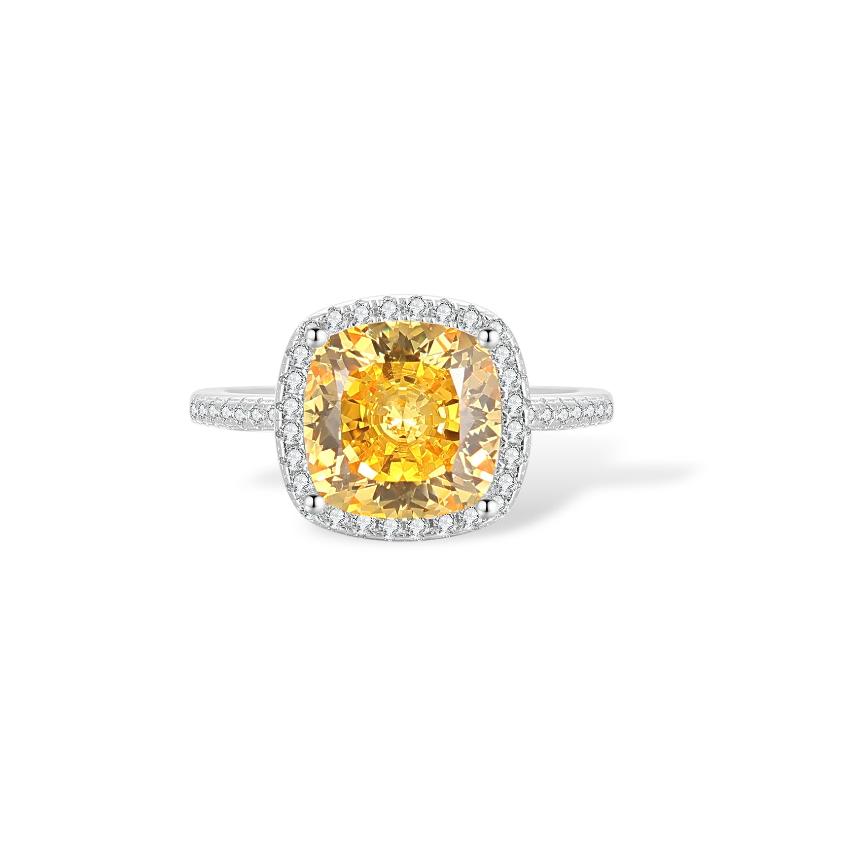 Kévinne Cushion Yellow Ring