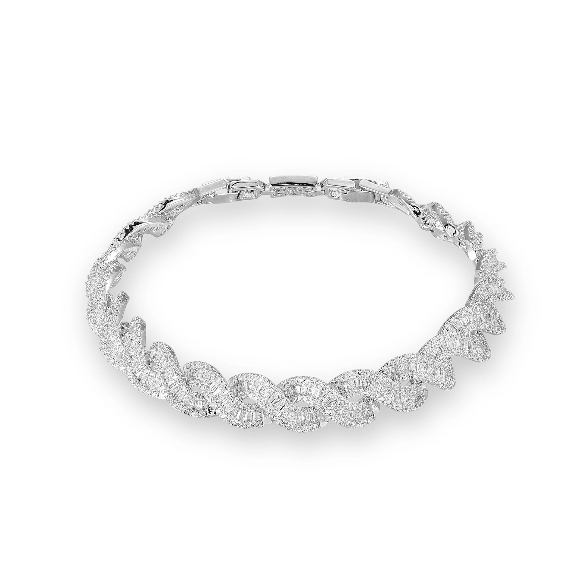 Klarissa 14K Gold Interlocking Wave Bracelet