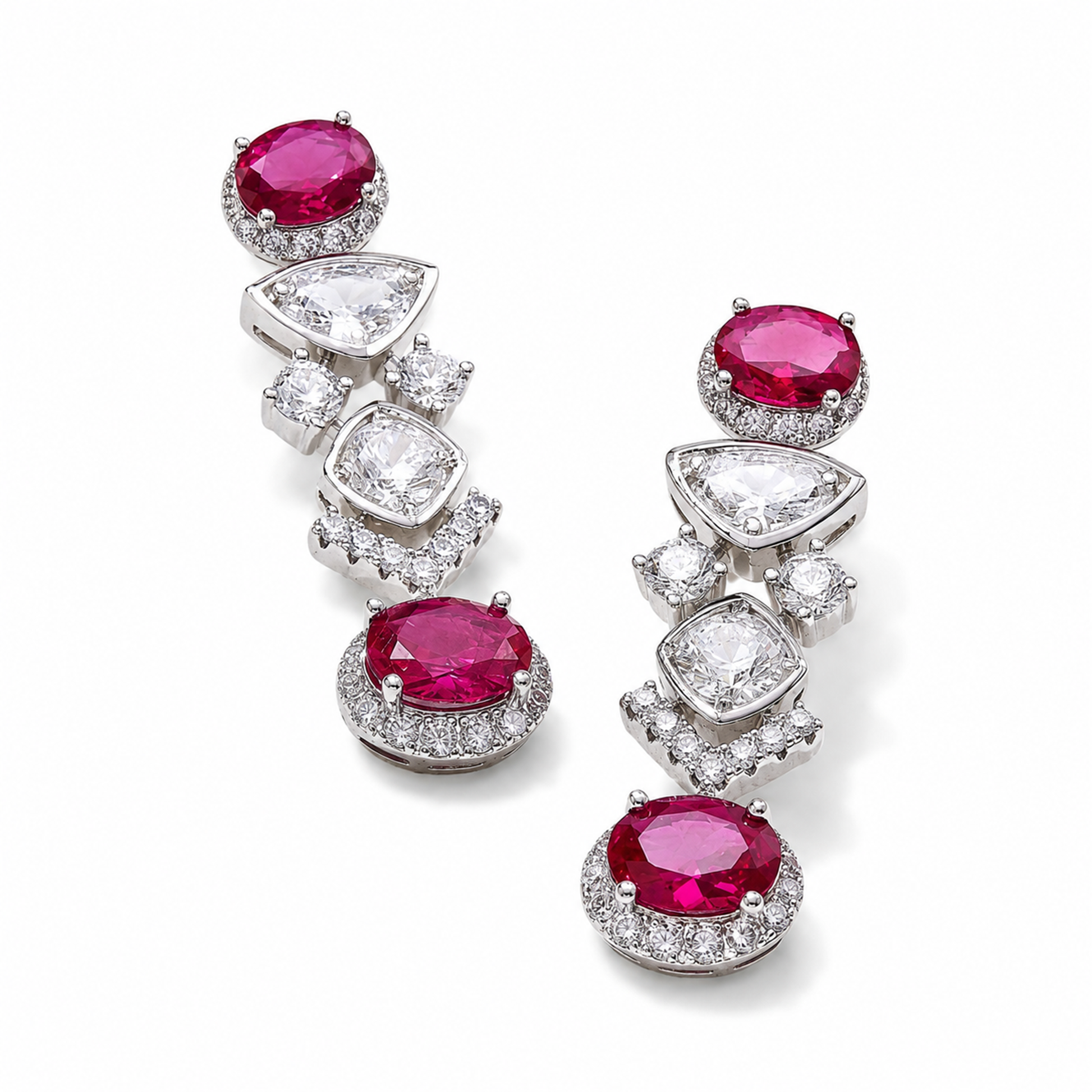 Kristina Round Oval Drop Earrings