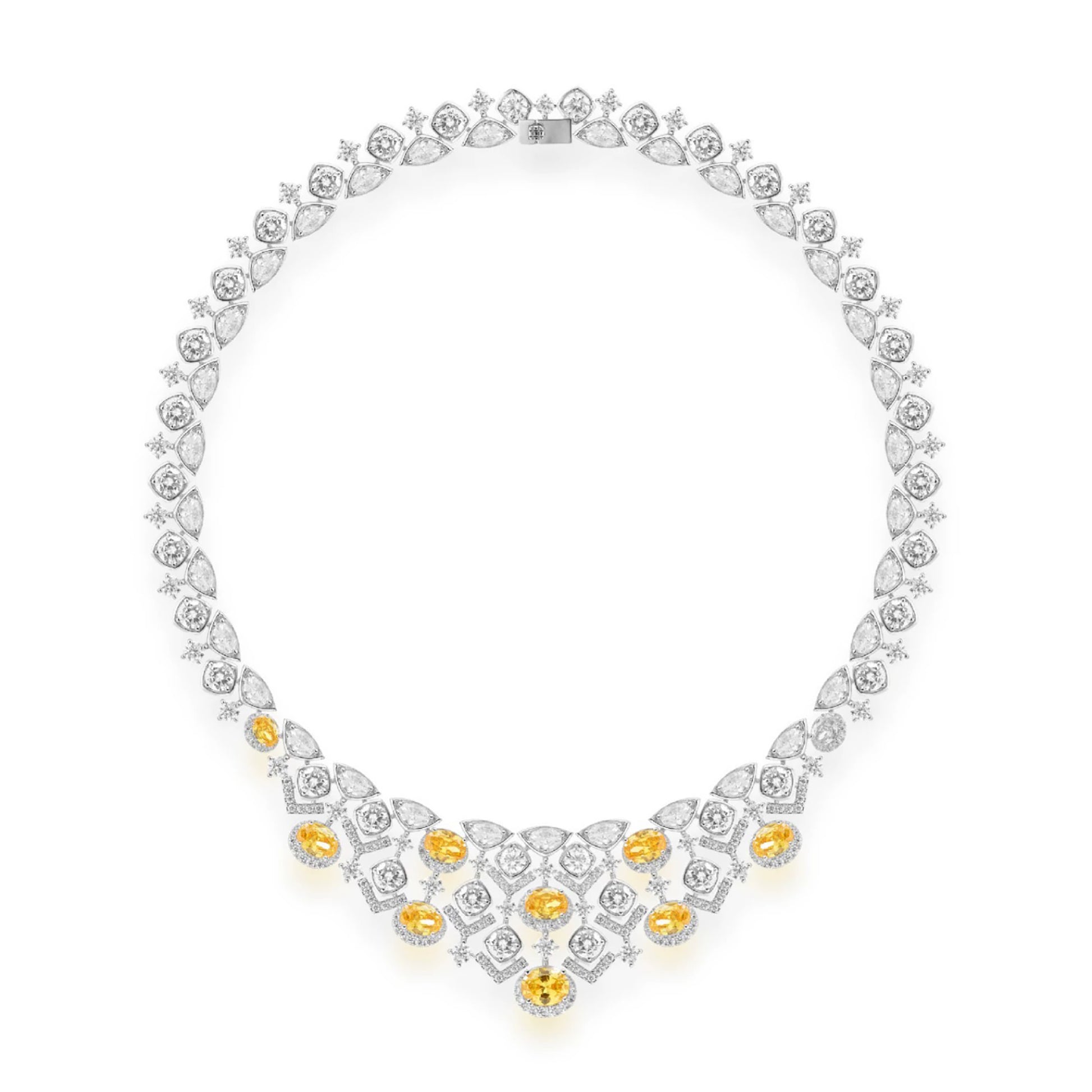 Kristina Round Oval Necklace
