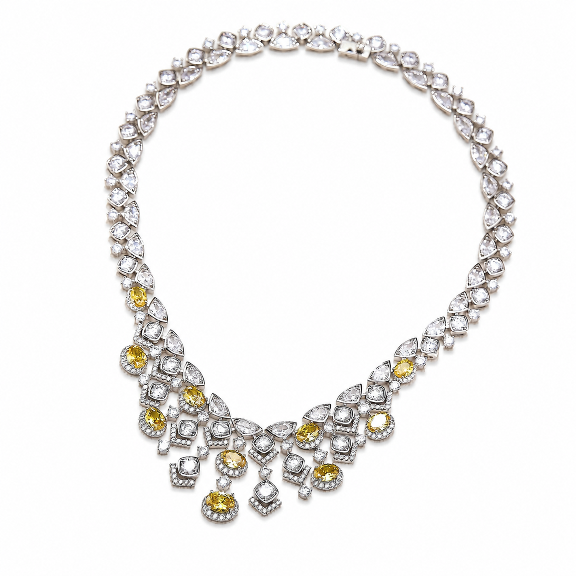 Kristina Round Oval Necklace