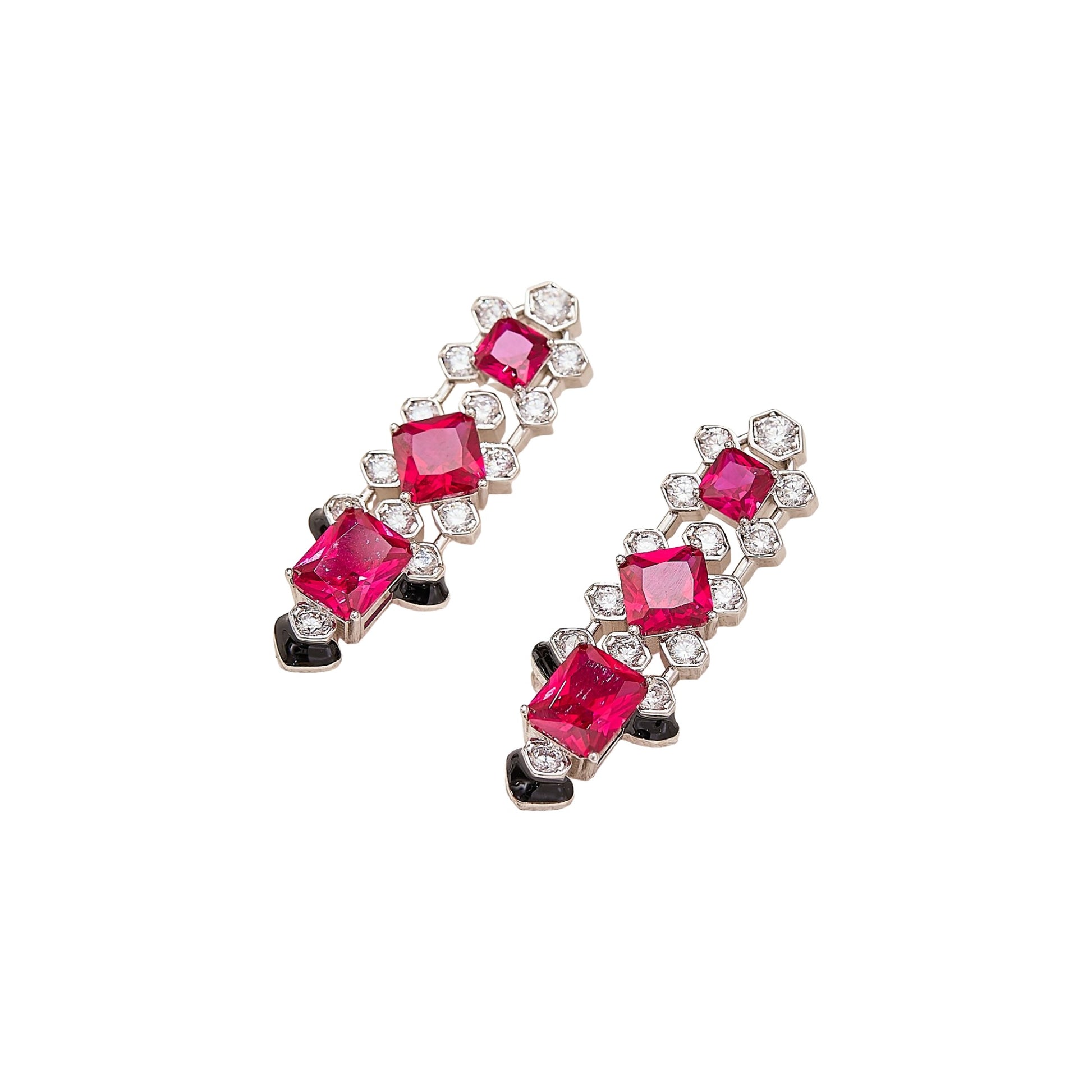 Kunlinde Cushion Tassel Earrings