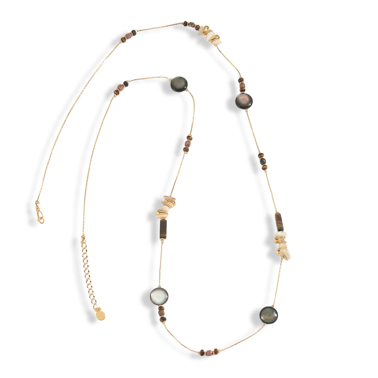 Kyrielle Natural Stone Sweater Necklace