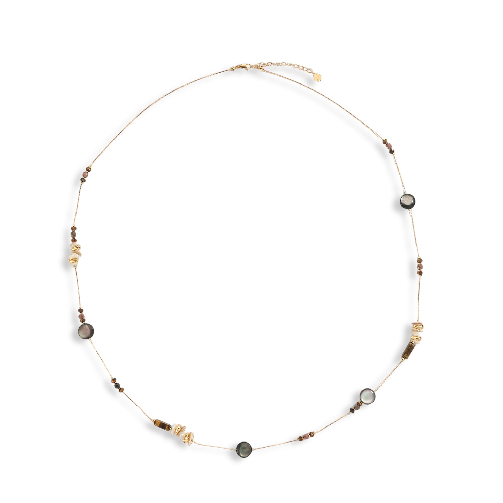 Kyrielle Natural Stone Sweater Necklace