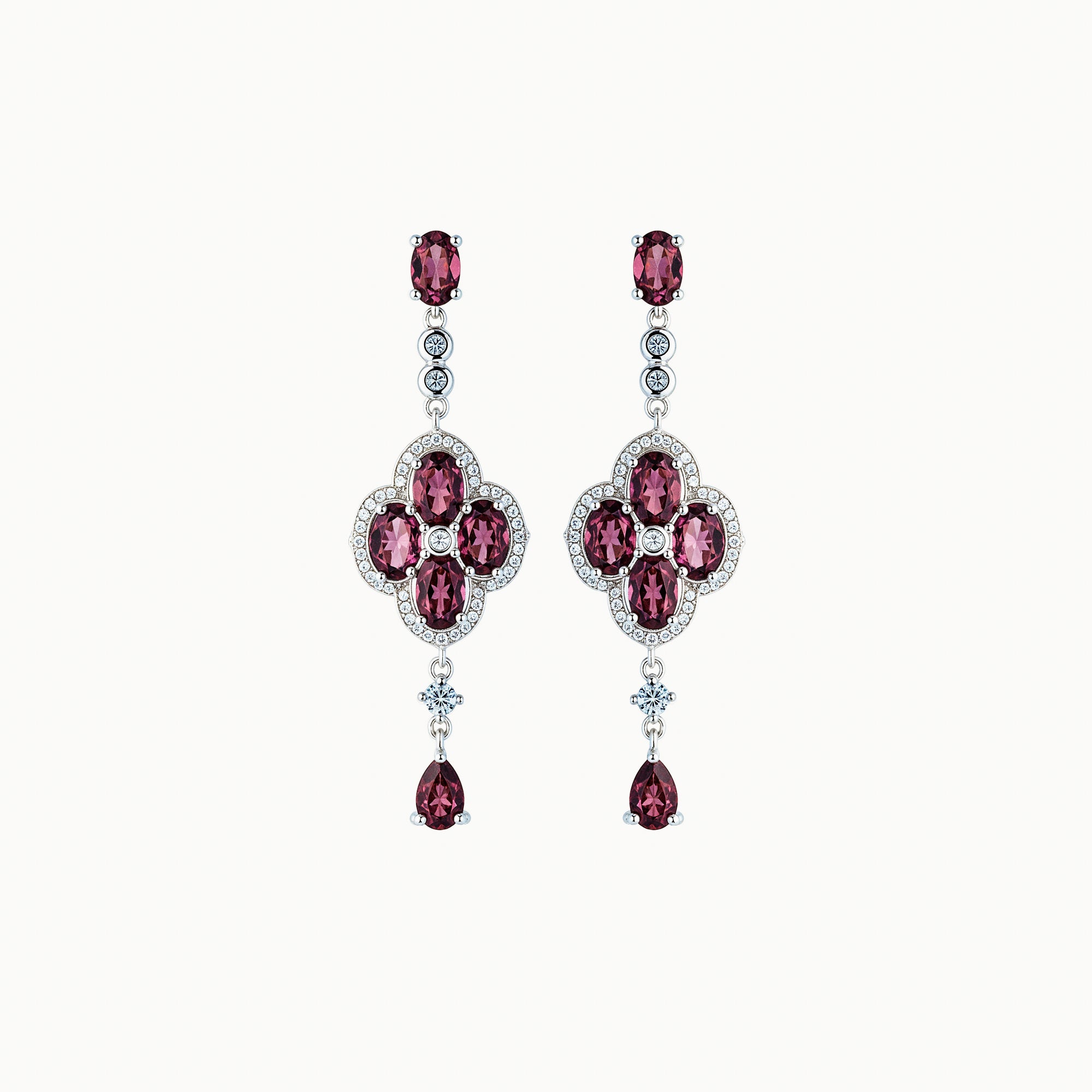 Laëtitia Four-Leaf Clover Red Earring