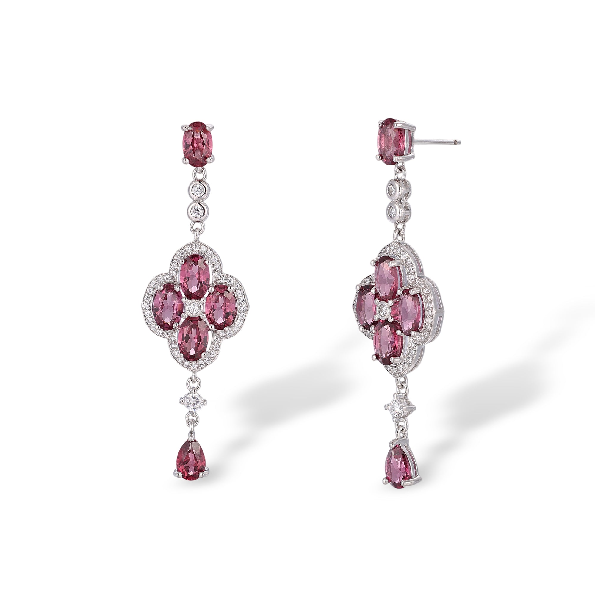 Laëtitia Four-Leaf Clover Red Earring