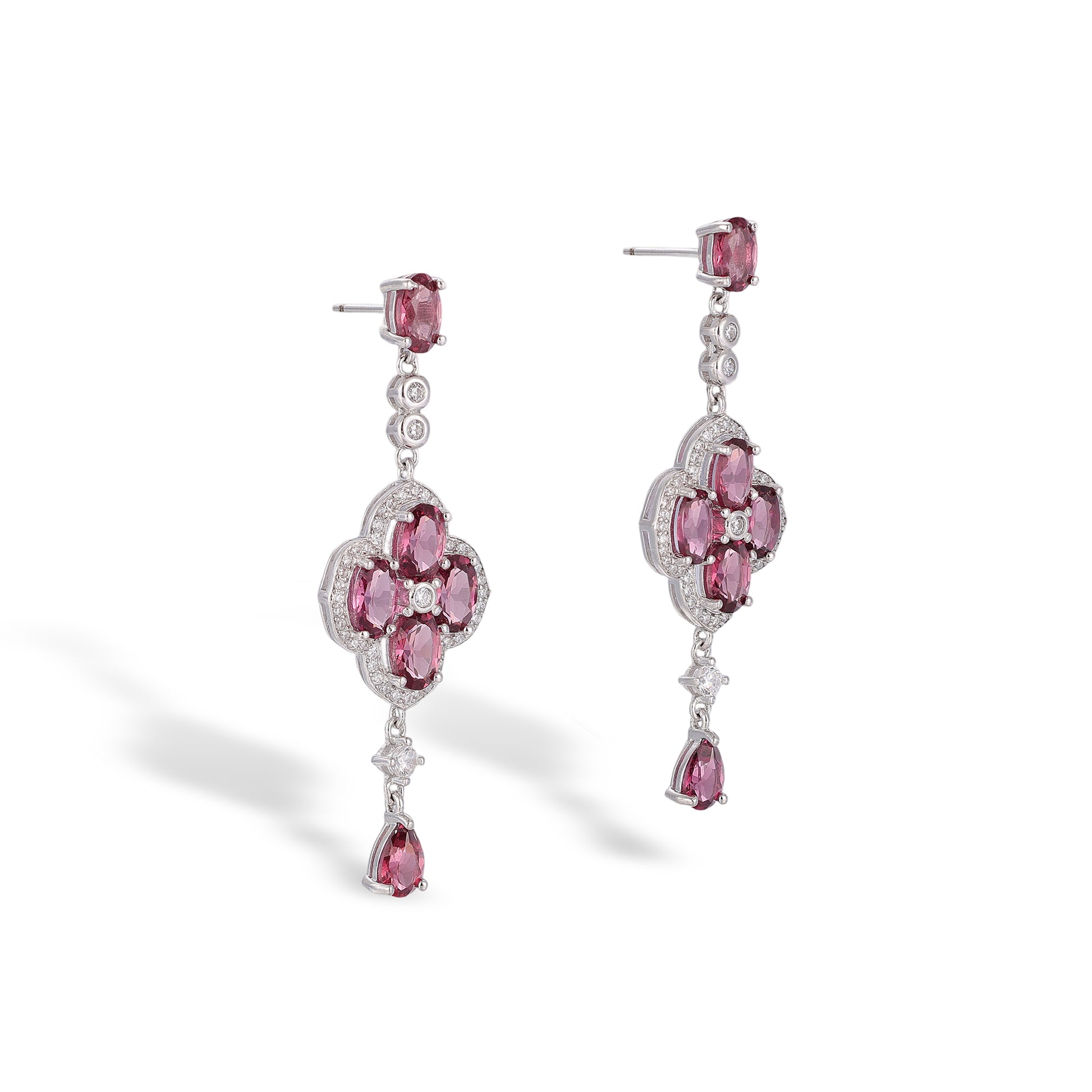 Laëtitia Four-Leaf Clover Red Earrings