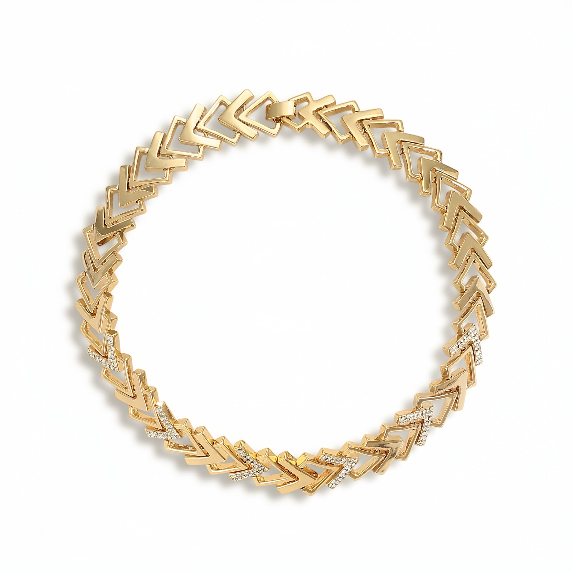 Léa 14K Gold V Shape Necklace