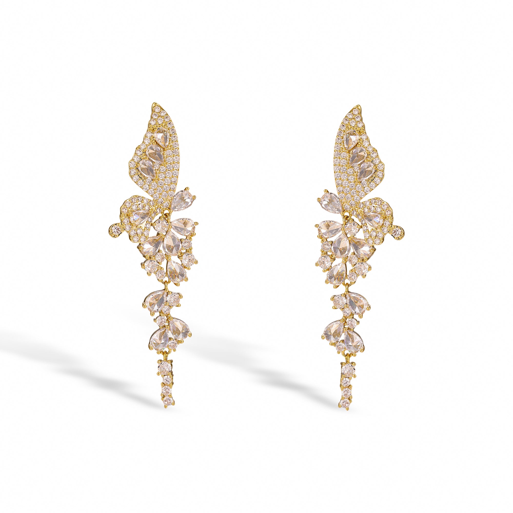 Liesl 14K Gold Butterfly Earrings