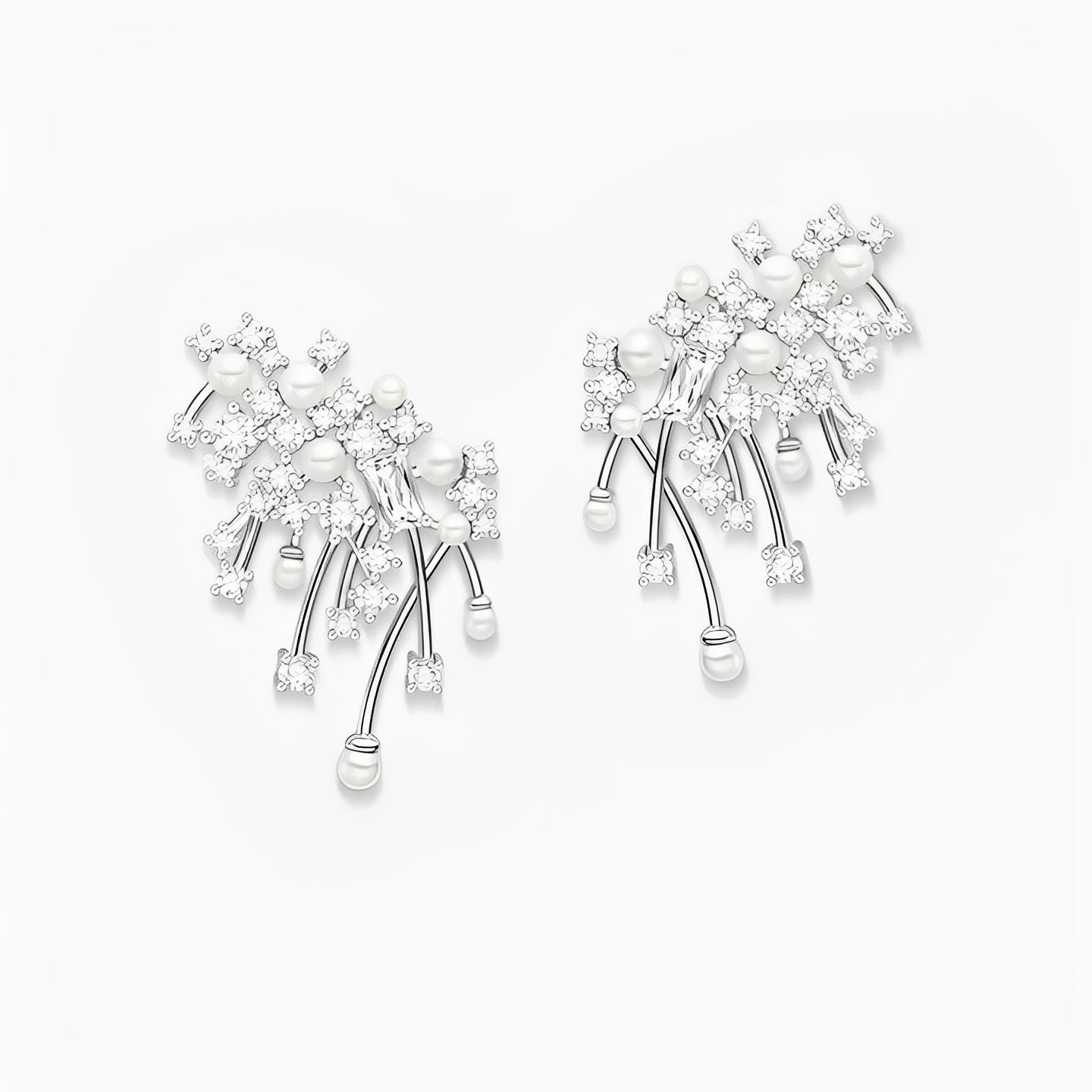 Lola White Star Stud Earrings