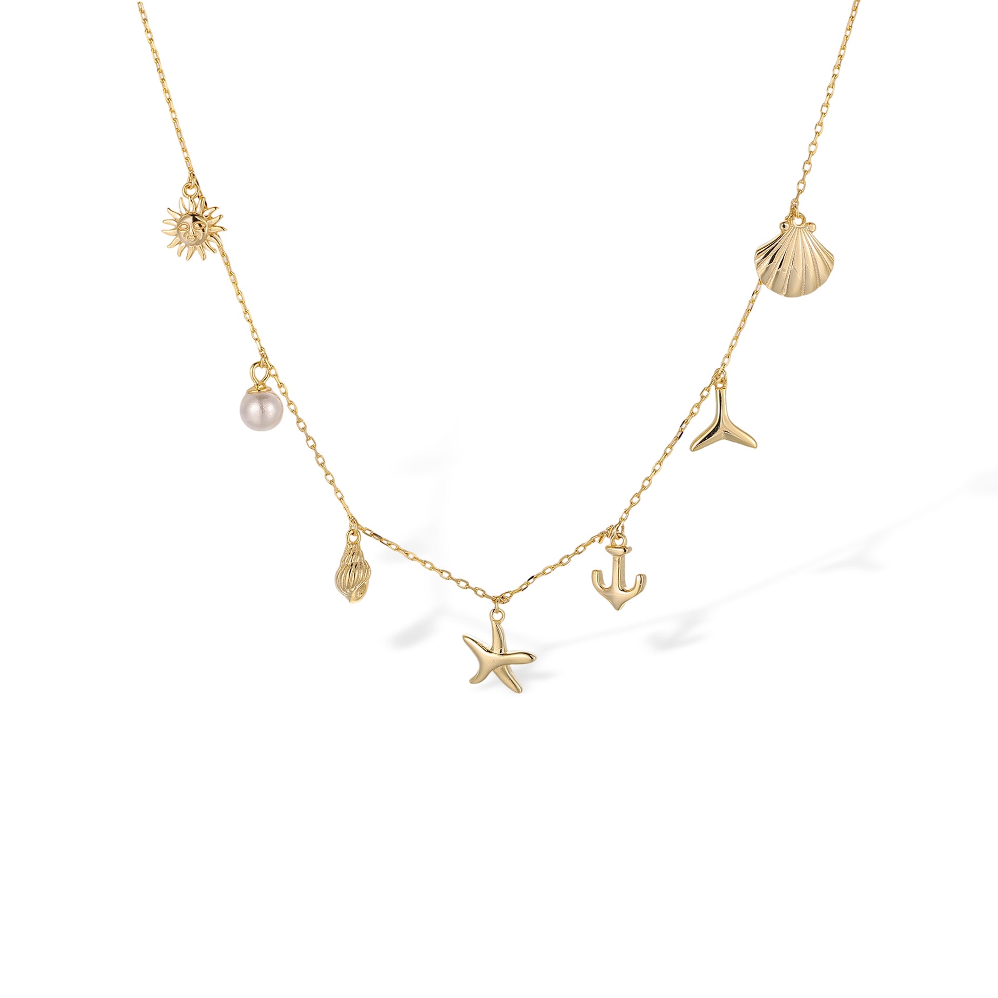 Lorena 14K Gold Multiple Sea Motifs Necklace