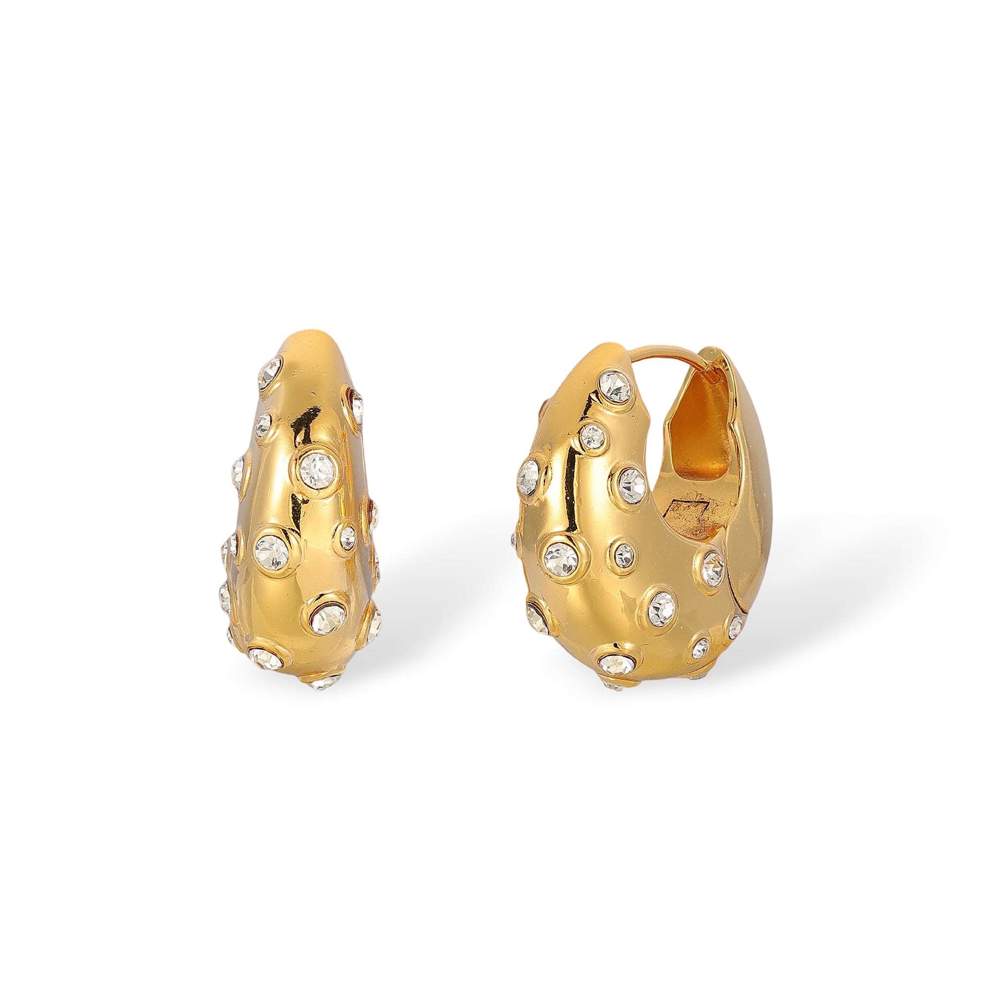 Lotta 18K Gold Chunky Huggie Earrings