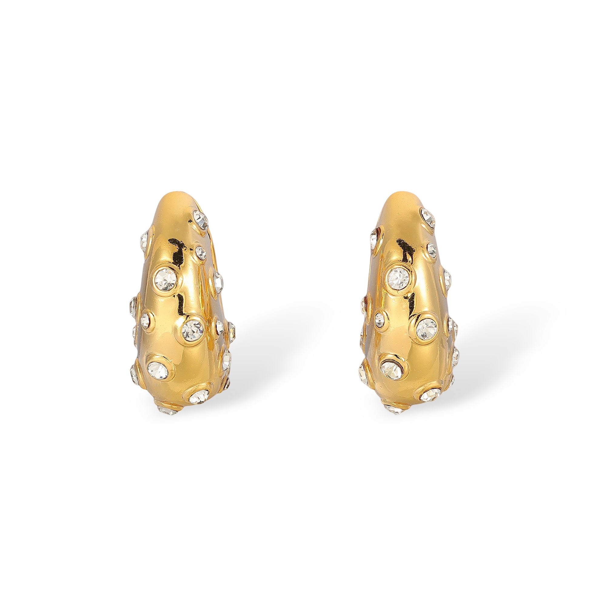 Lotta 18K Gold Chunky Huggie Earrings