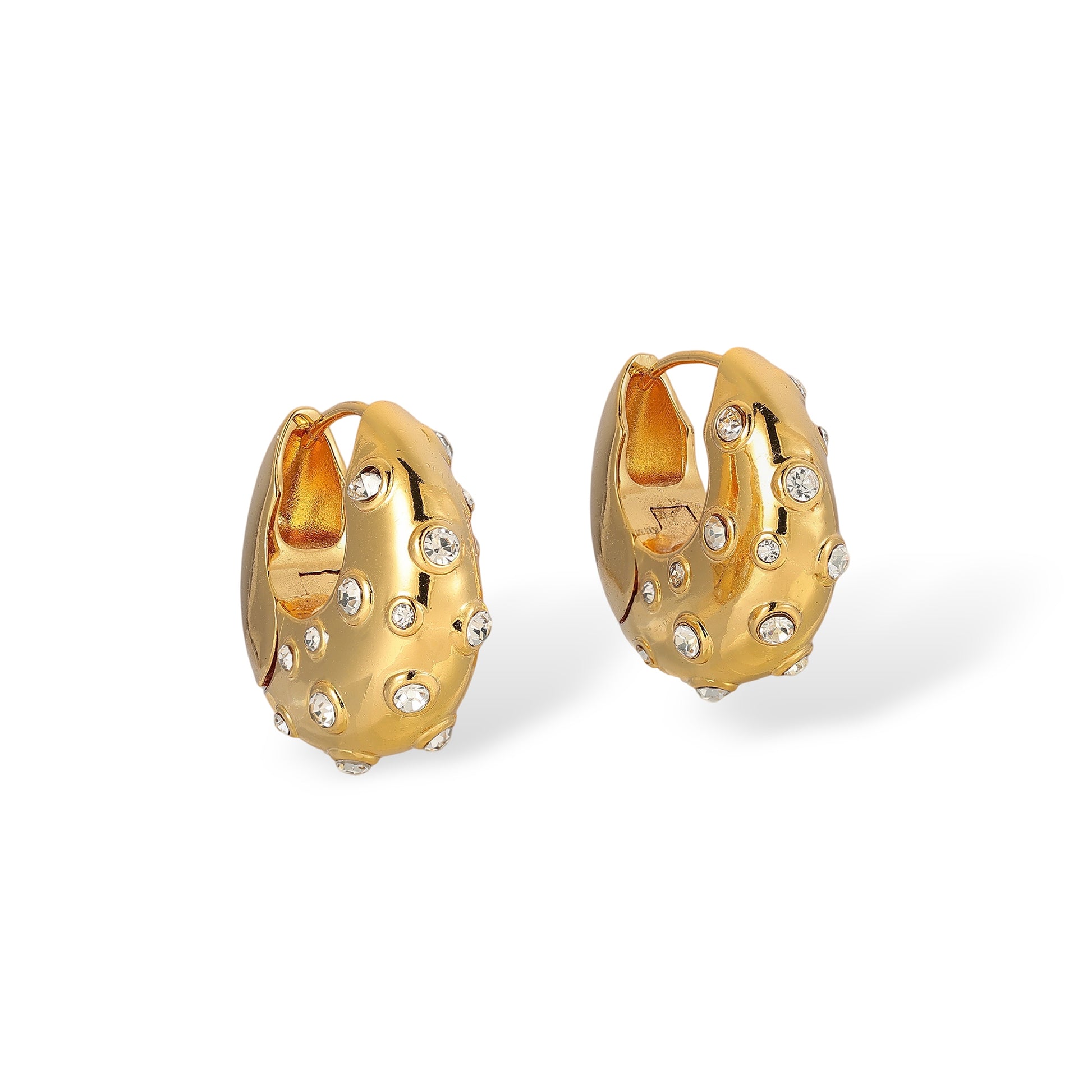 Lotta 18K Gold Chunky Huggie Earrings