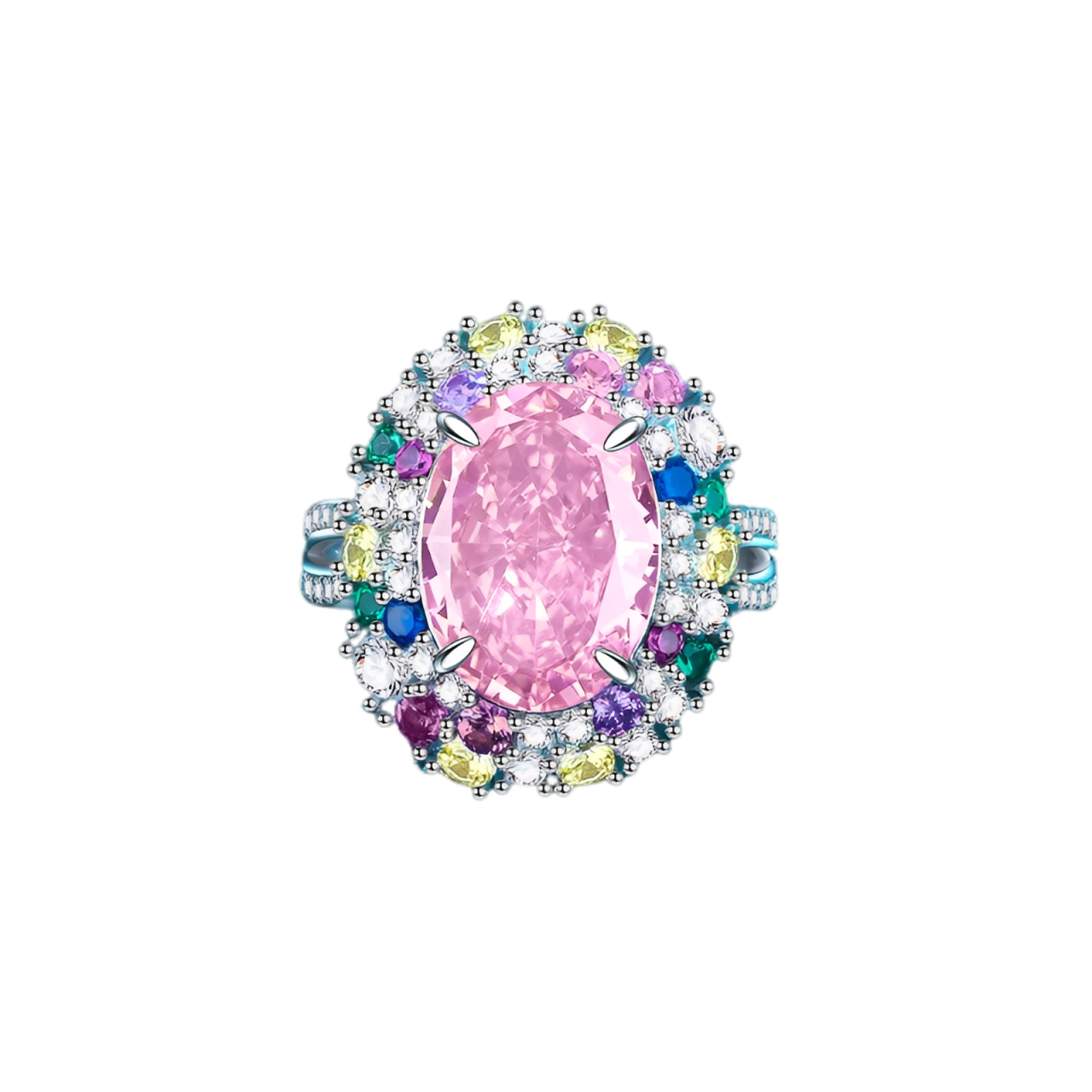 Louise Multicolor Oval Open Ring
