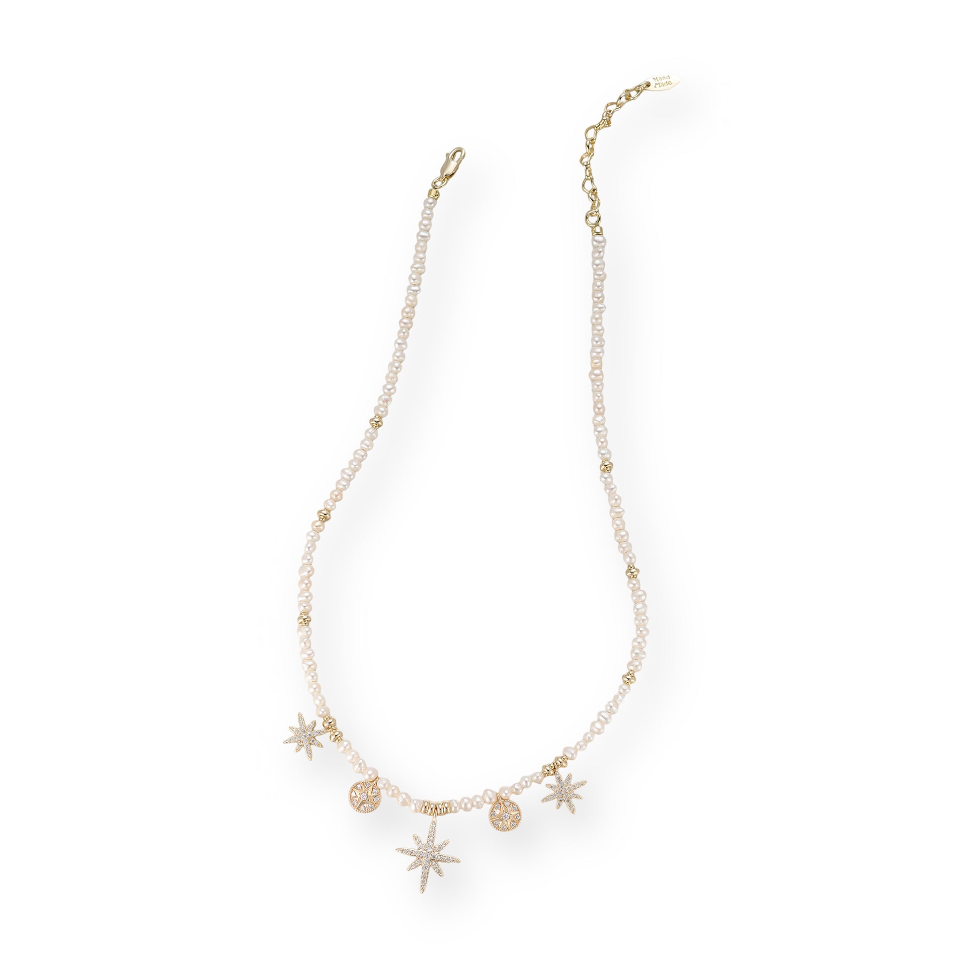 Luciane White Pearl Starburst Necklace