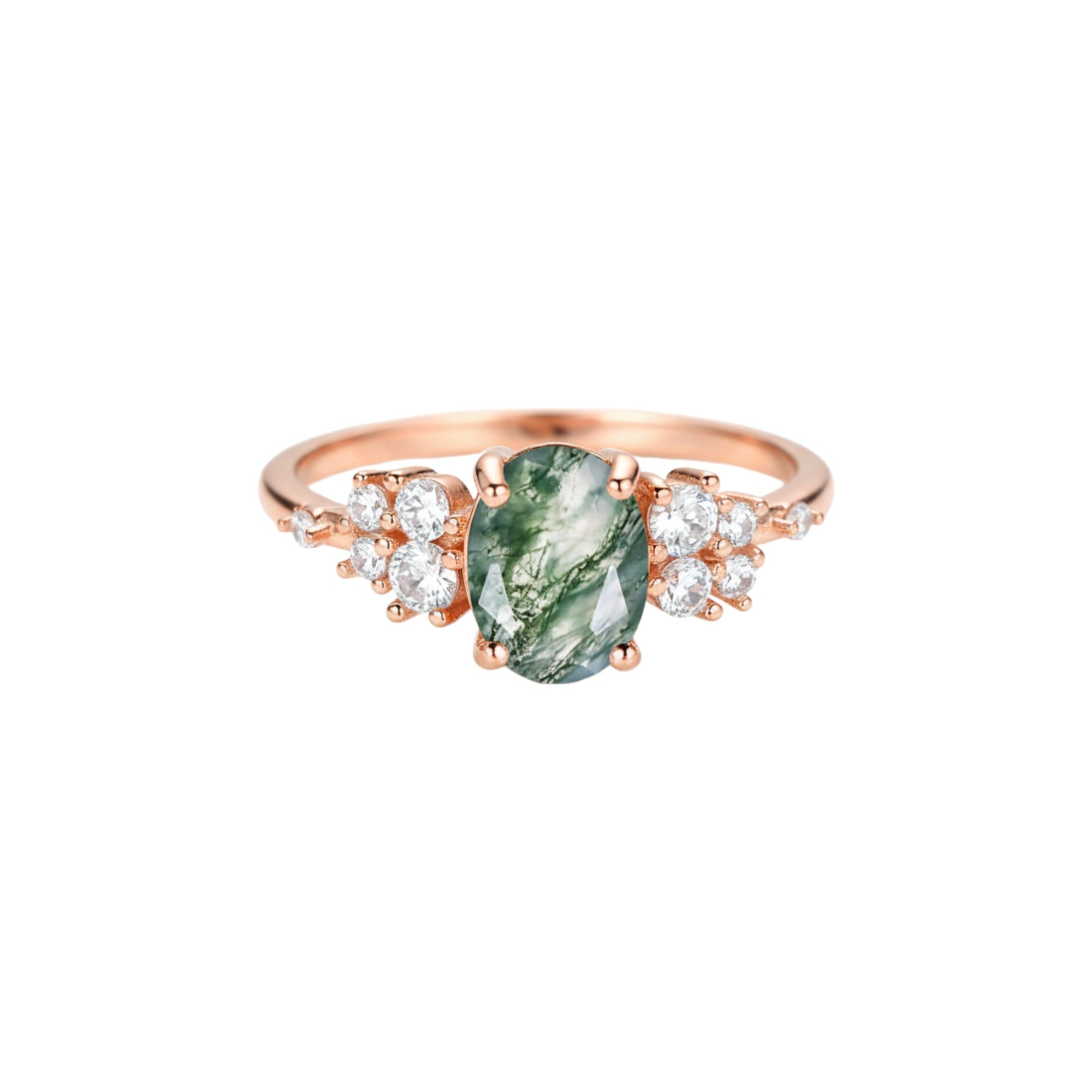 Lucrèce Oval Moss Ring