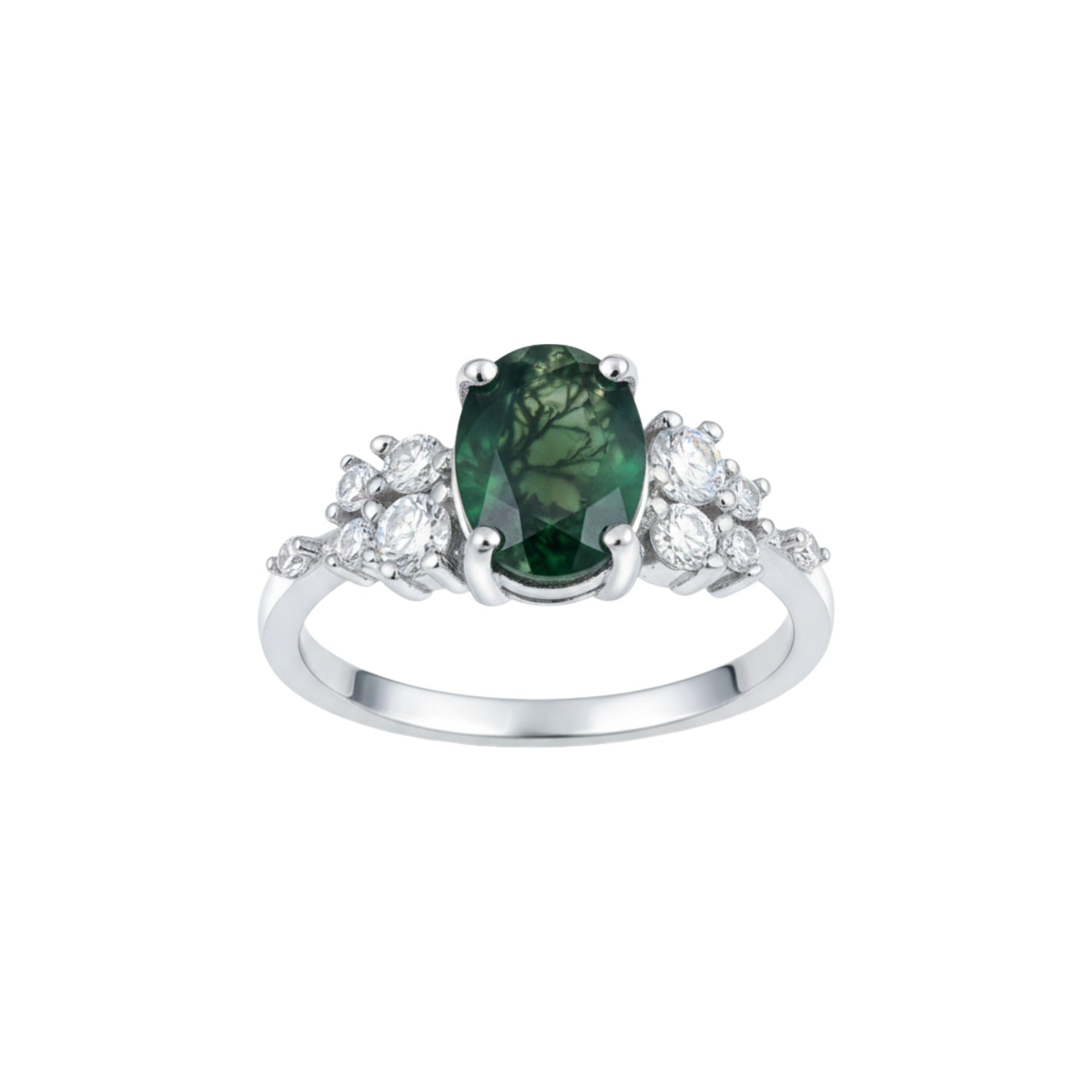 Lucrèce Oval Moss Ring