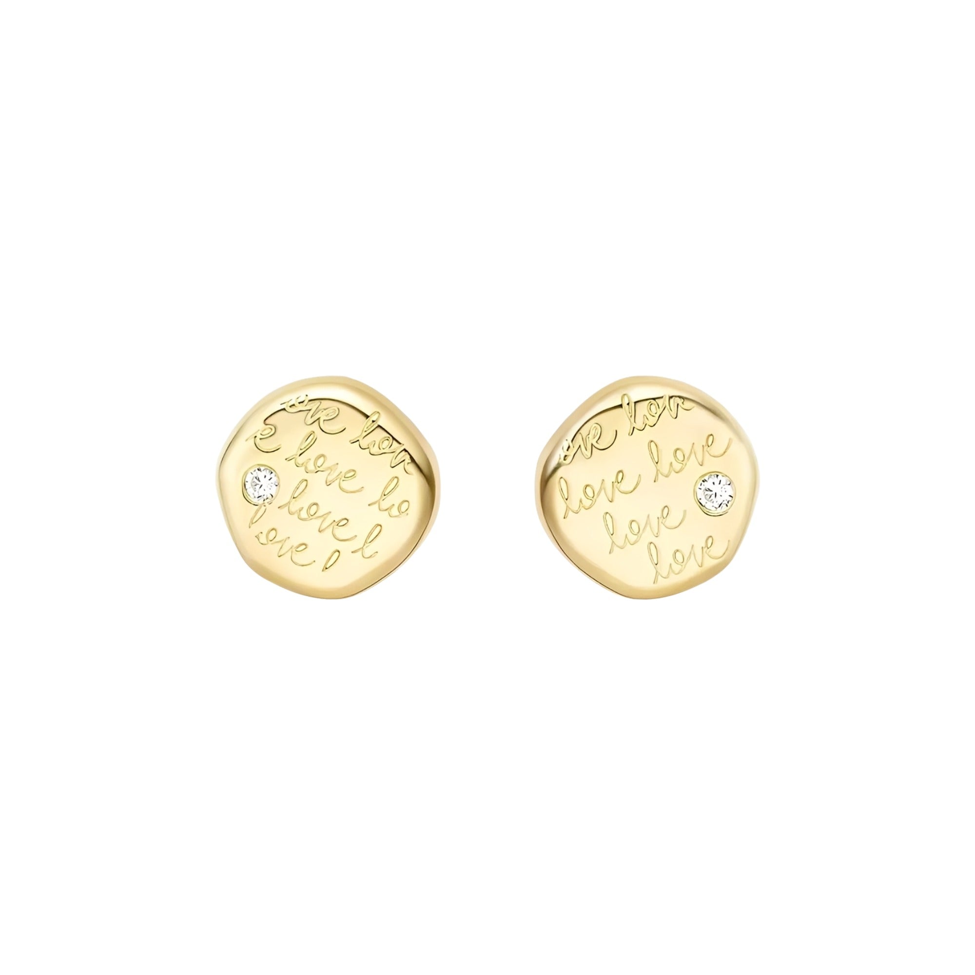 Ludivine 14K Gold Stud Earrings