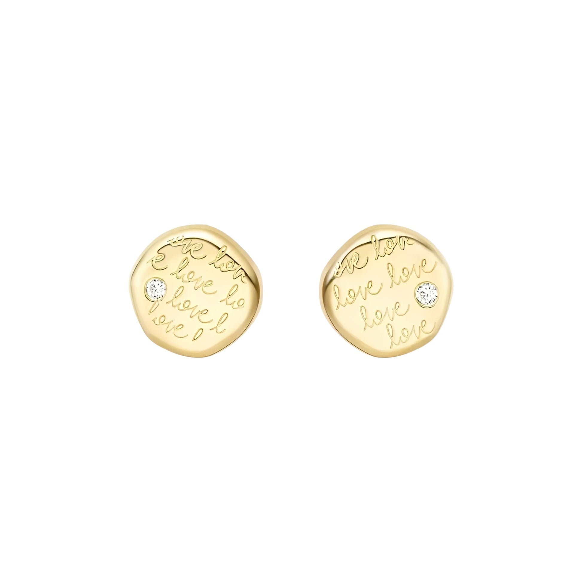 Ludivine 14K Gold Stud Earrings