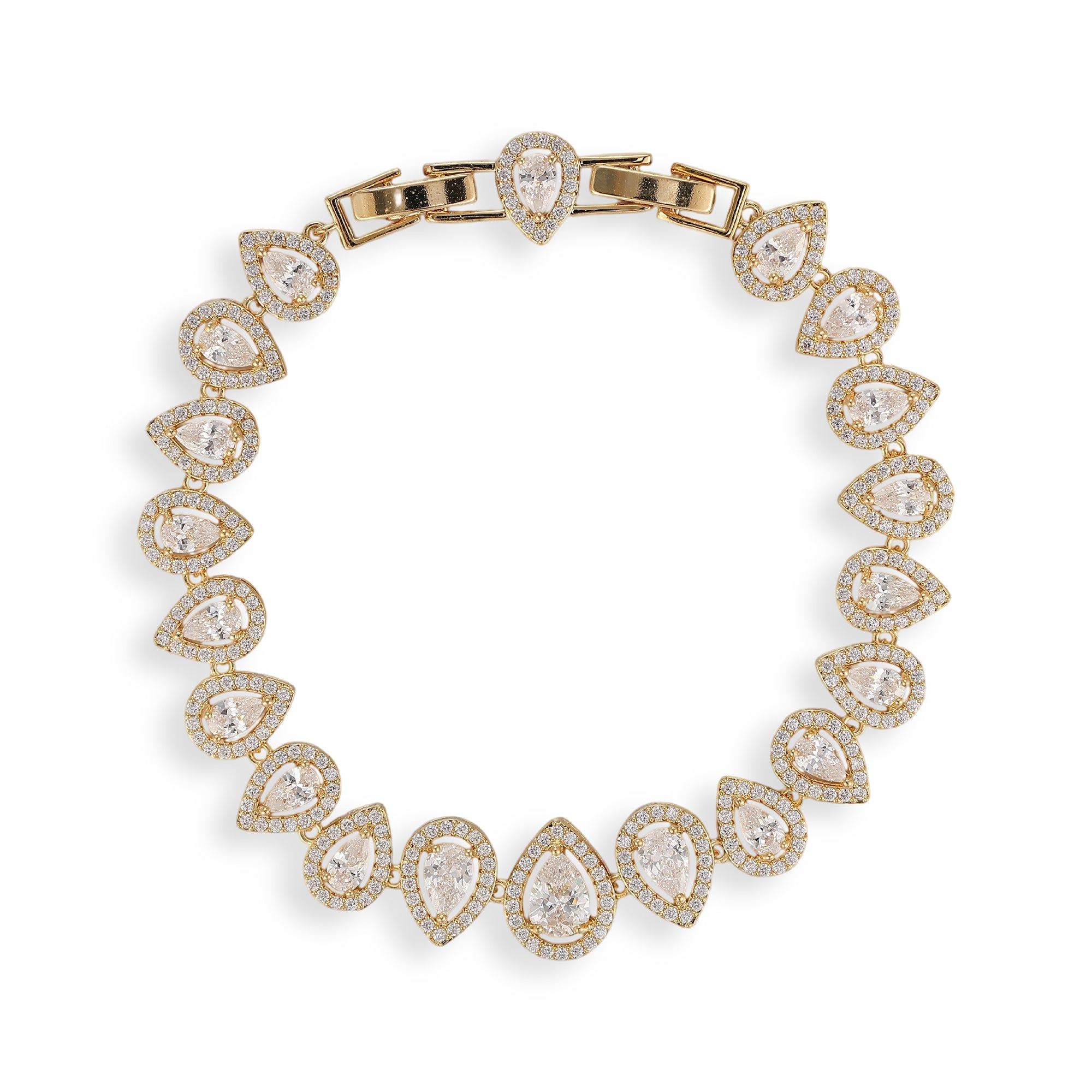 Luitrun 14K Gold Teardrop Bracelet