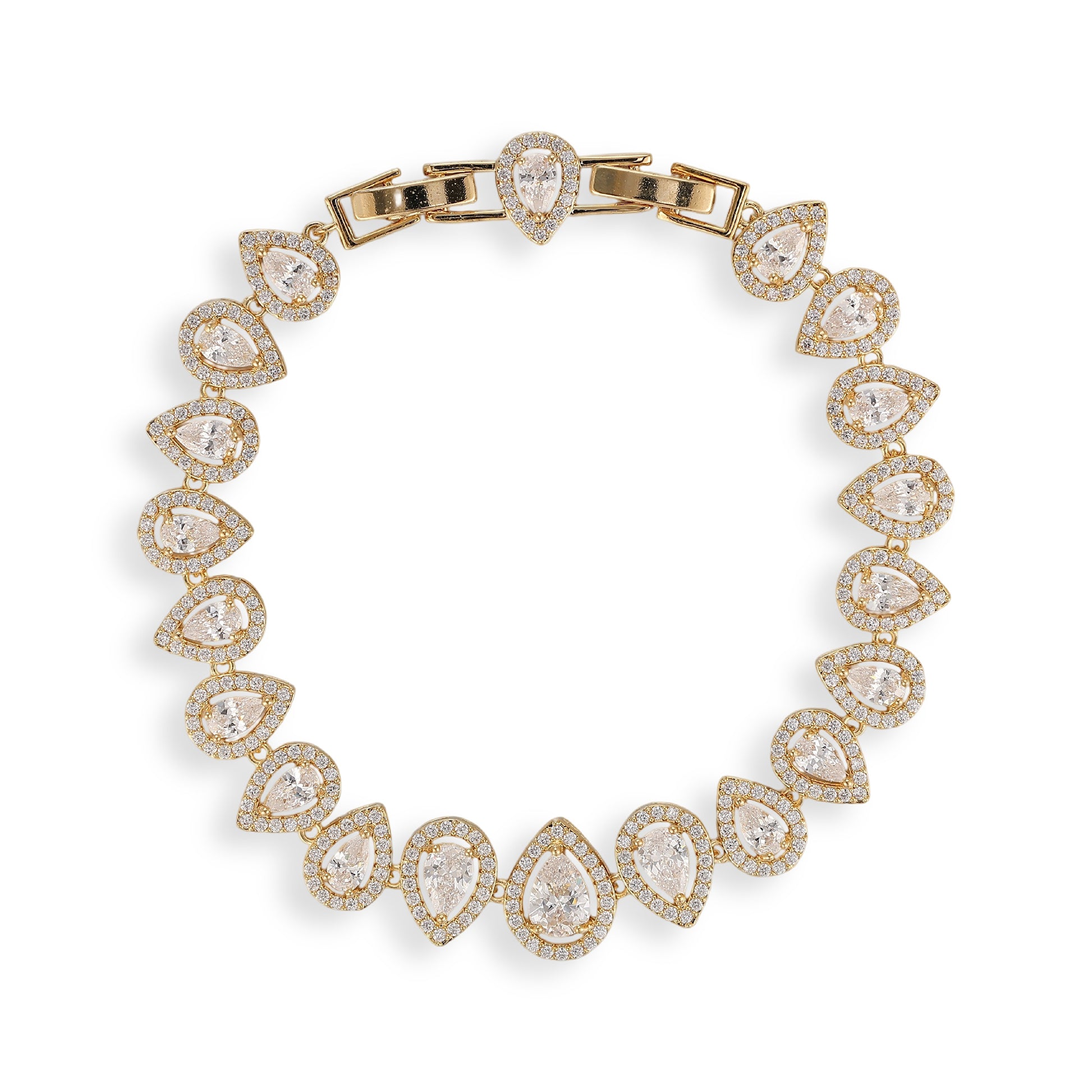 Luitrun 14K Gold Teardrop Bracelet