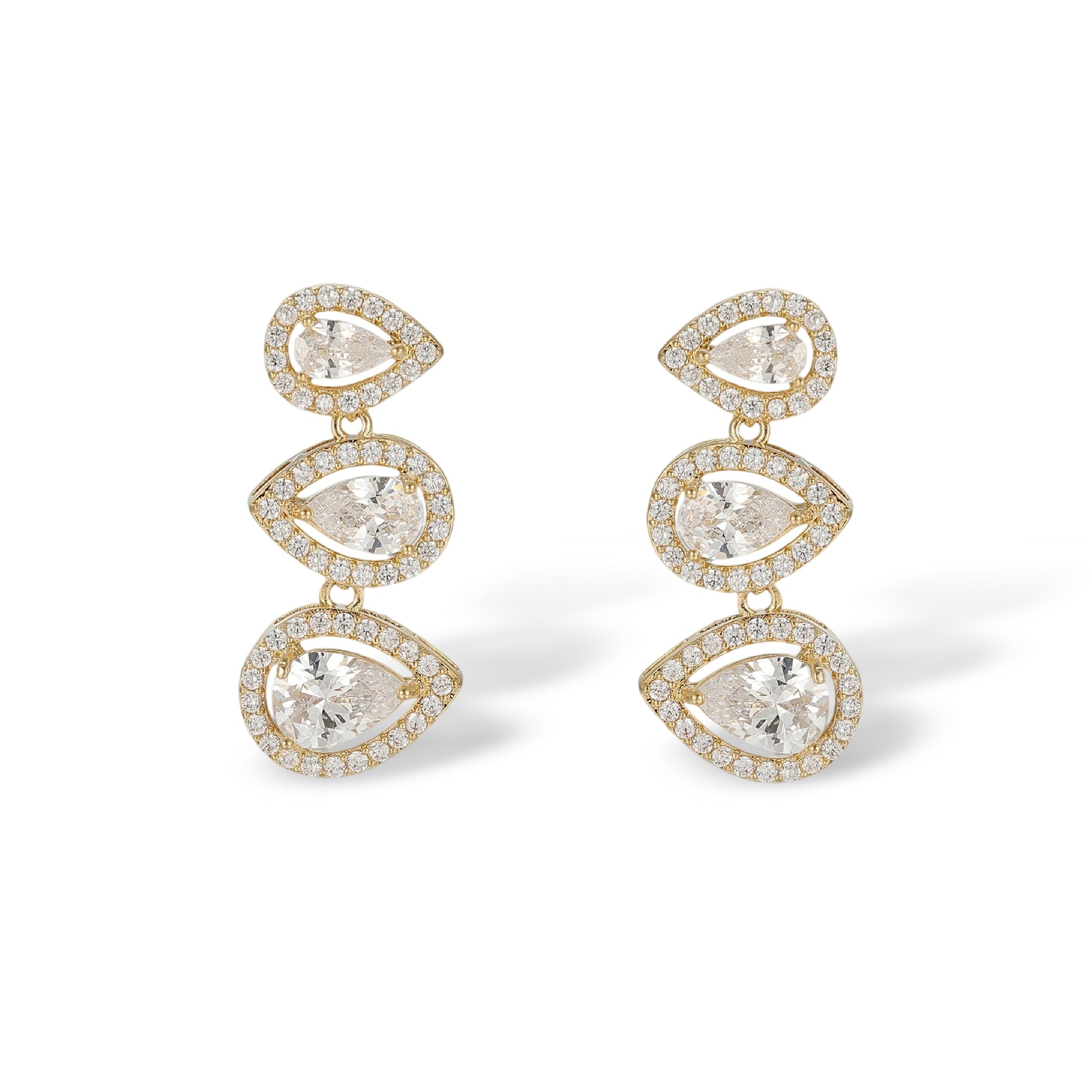 Luitrun 14K Gold Teardrop Drop Earrings