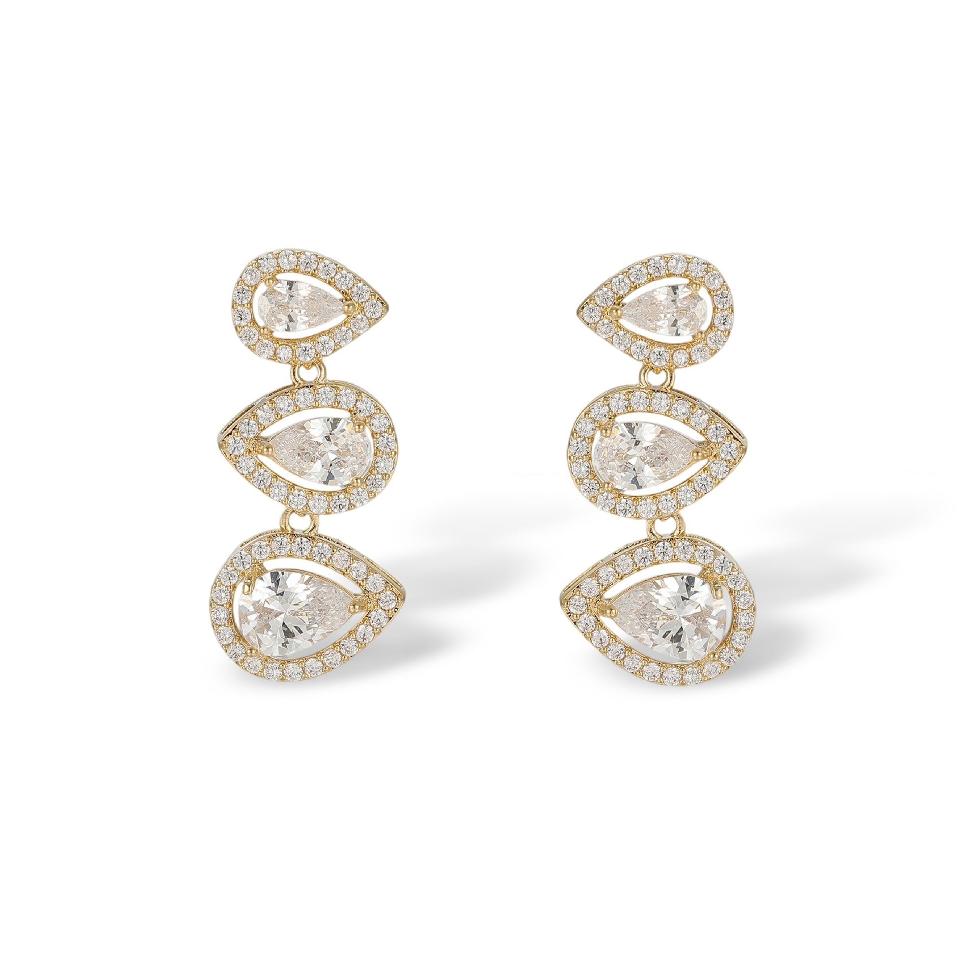 Luitrun 14K Gold Teardrop Drop Earrings