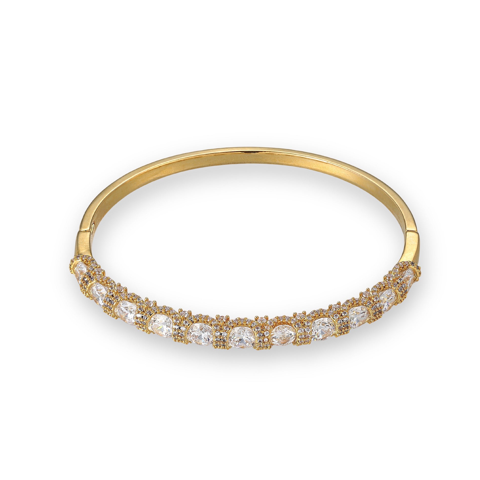 Lysandra 14K Gold Round Beaded Filigree Bangle