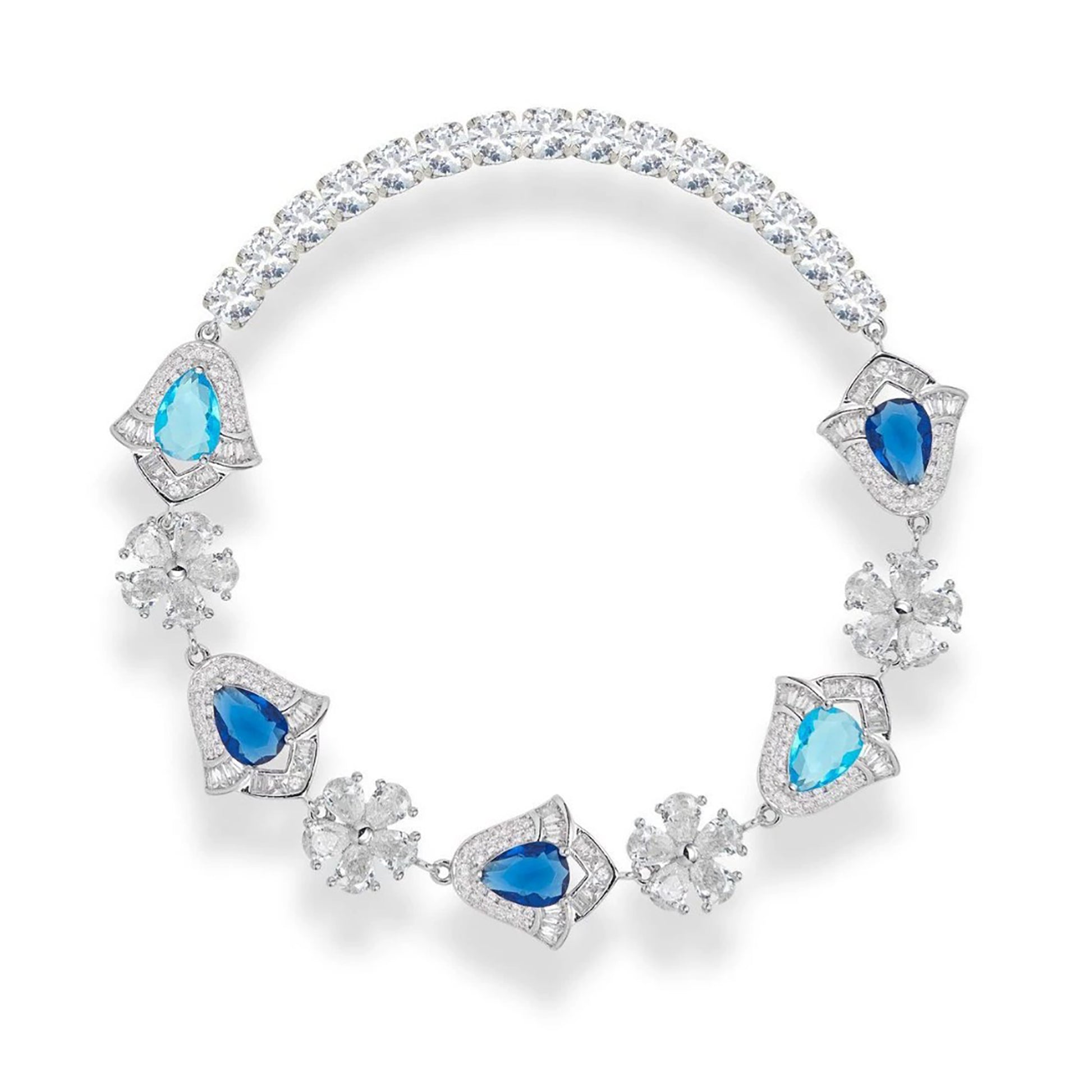 Maeva Blue Floral Bracelet