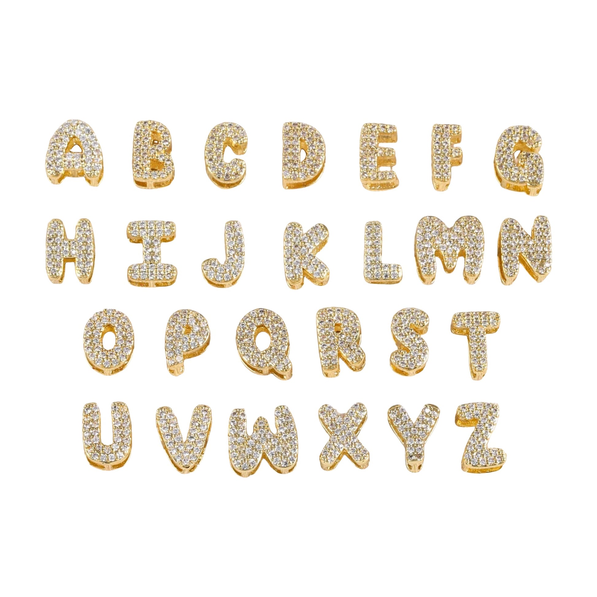 Maëvane 18K Gold Bubble Initial Letter Necklace