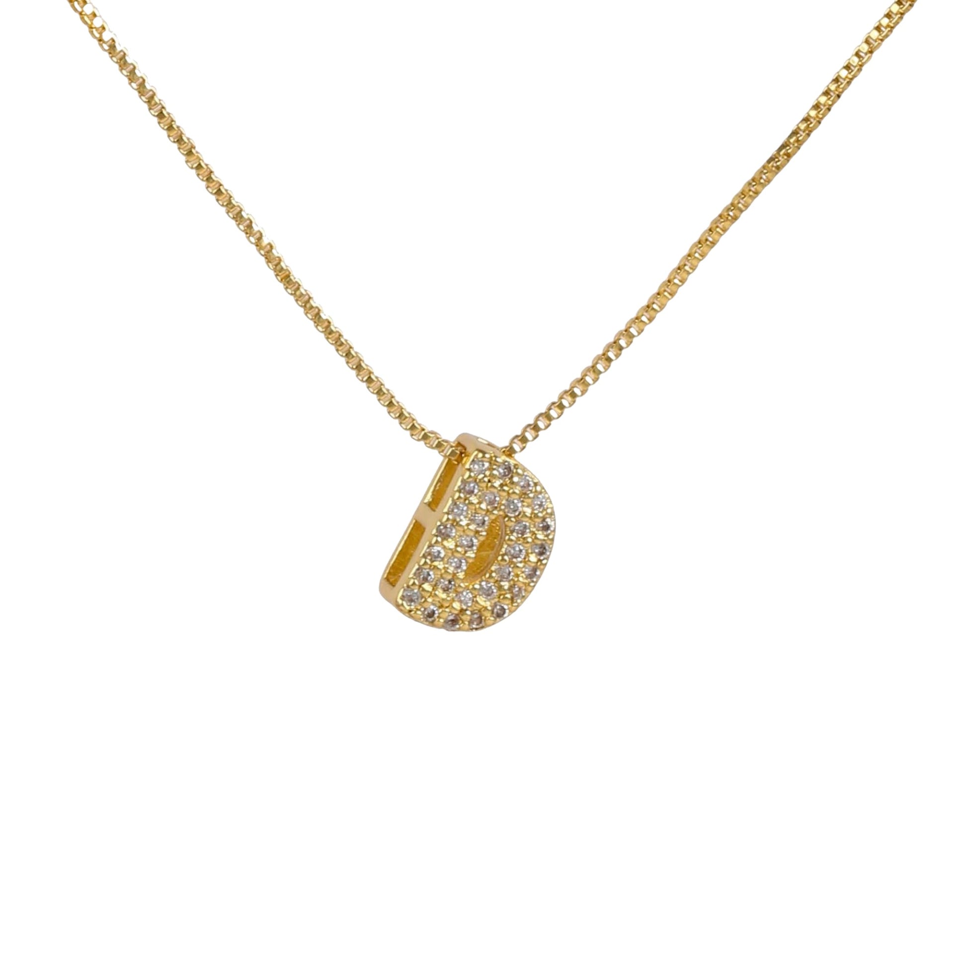 Maëvane 18K Gold Bubble Initial Letter Necklace