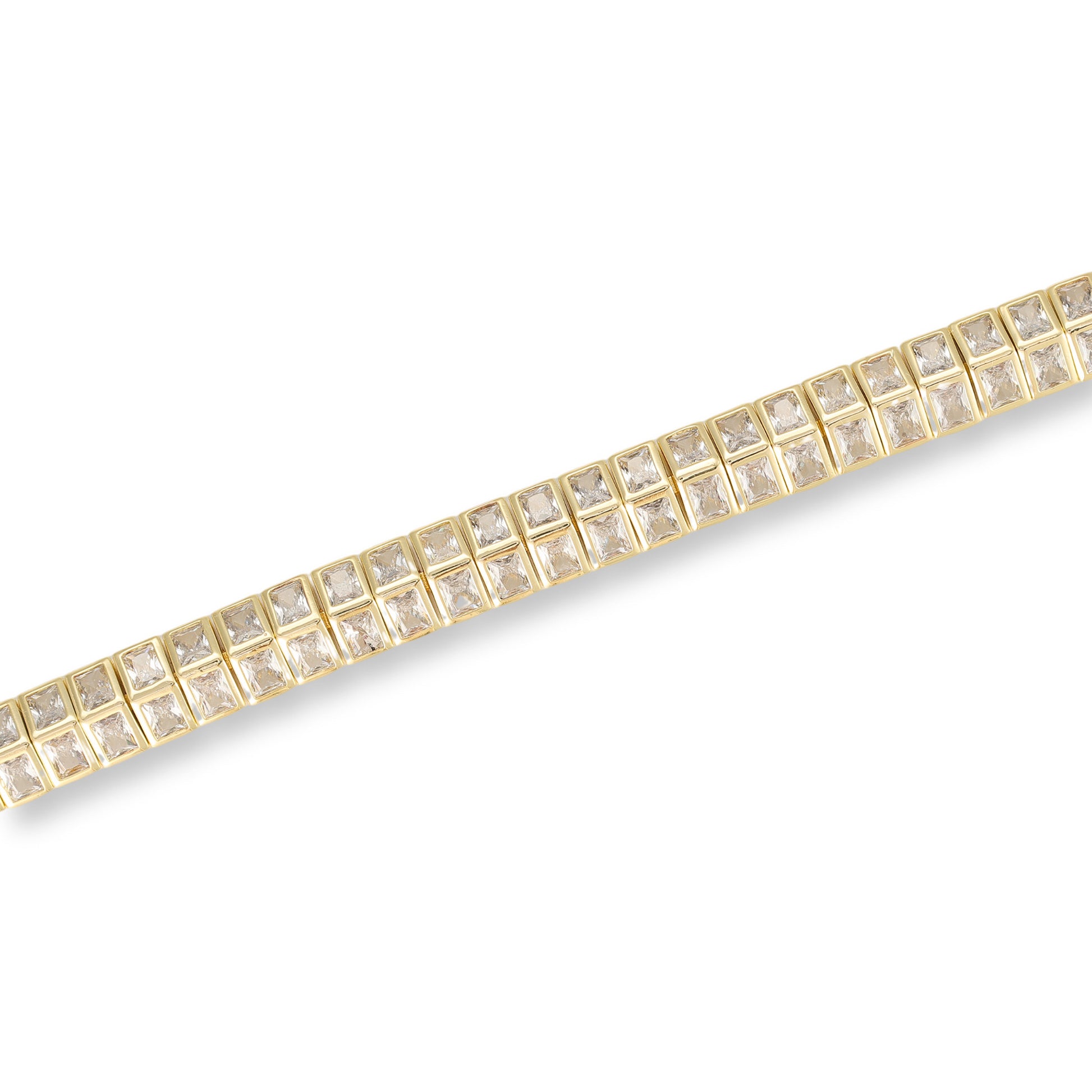 Magda 14K Gold Square Tennis Bracelet