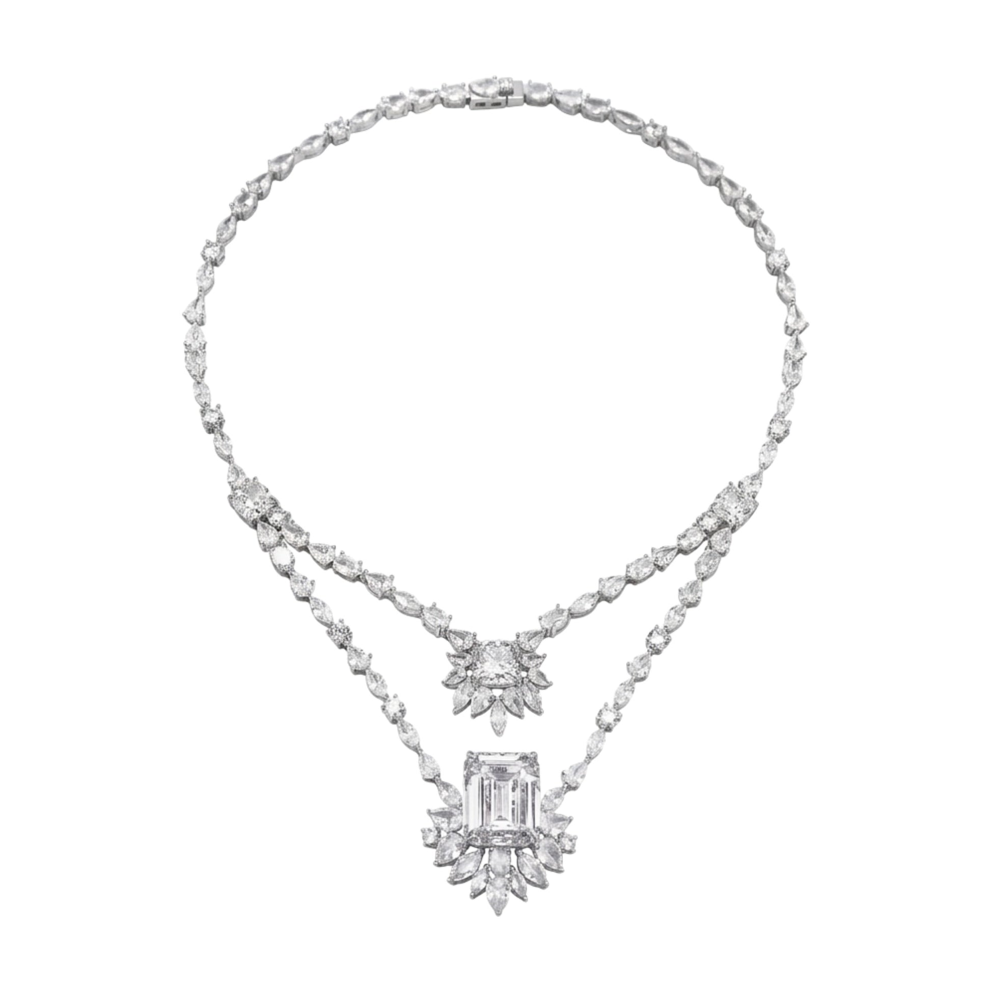 Maguelone Double-Layer Emerald Necklace