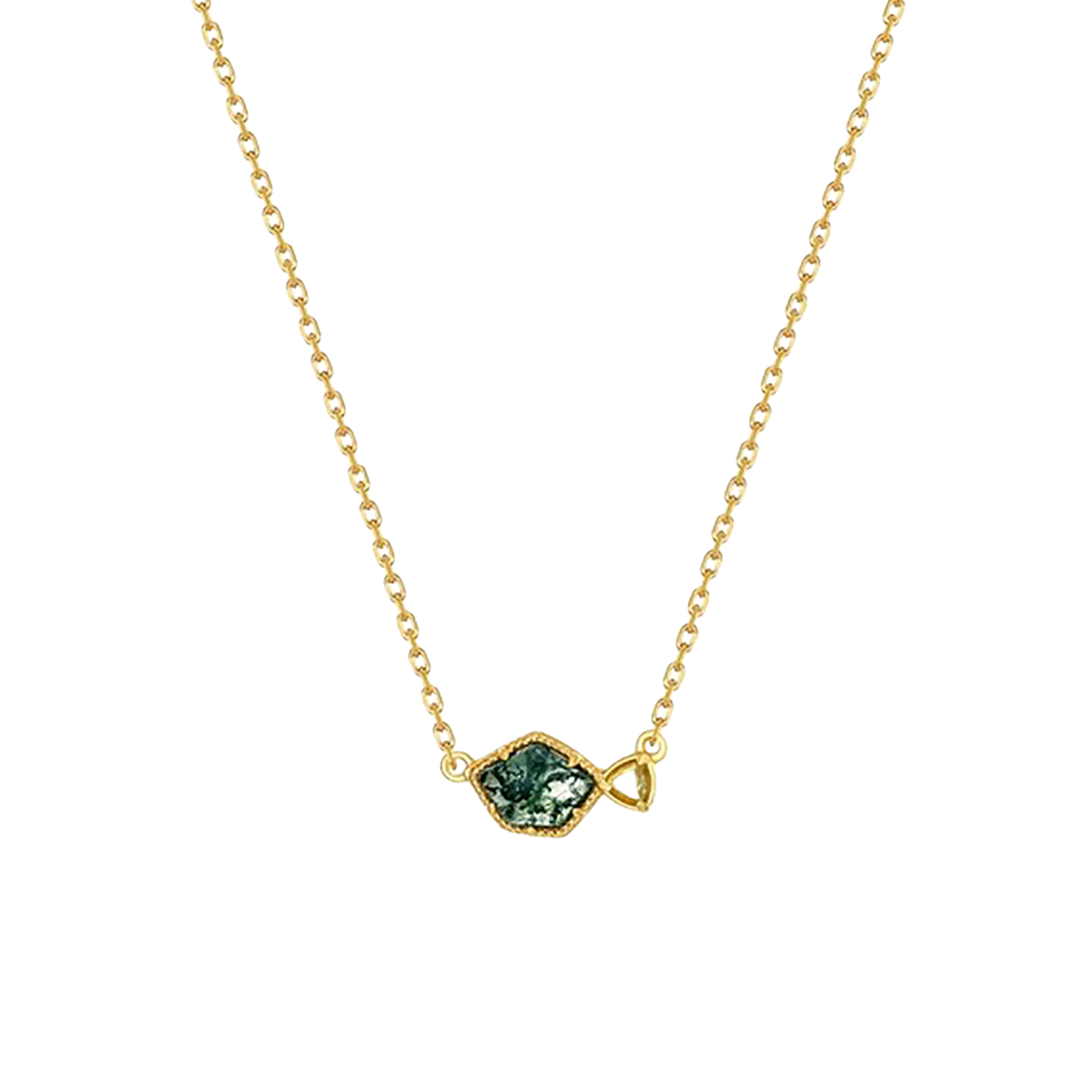 Mahault Moss Green Fish Necklace