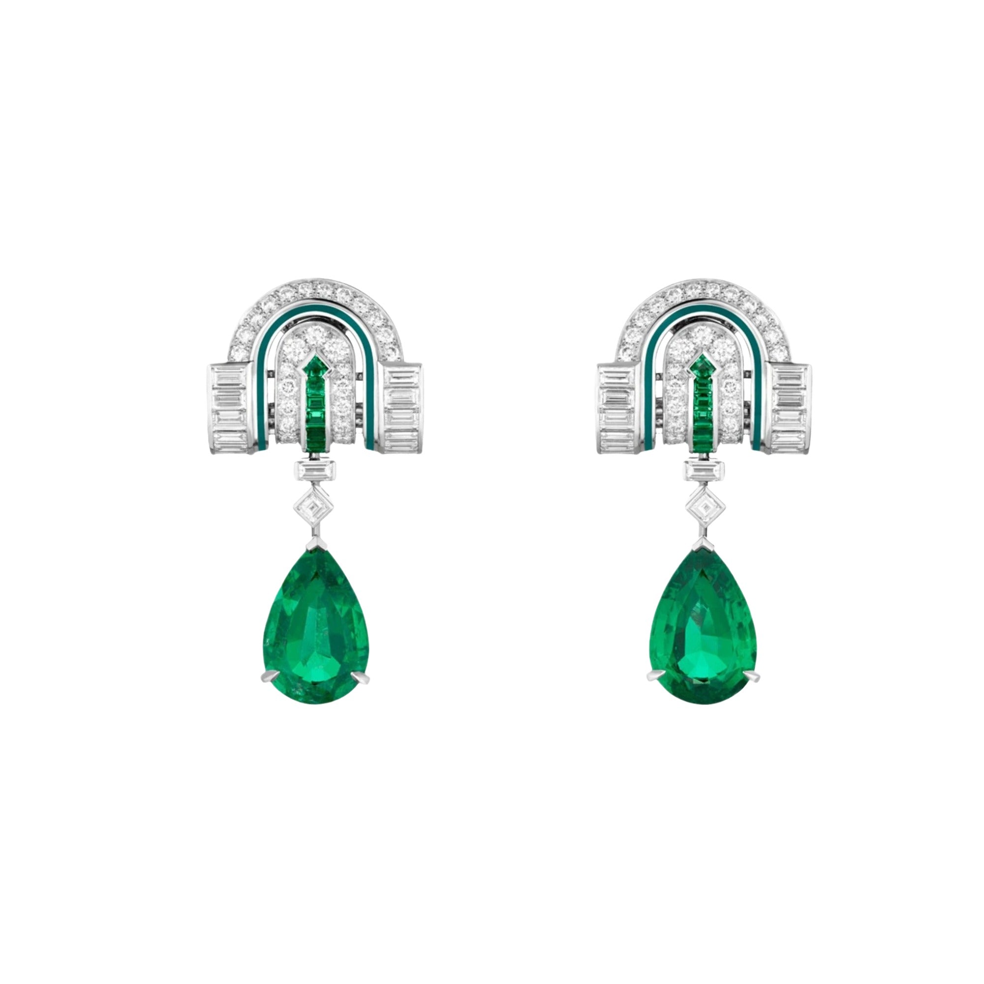 Malea Green Teardrop Earrings