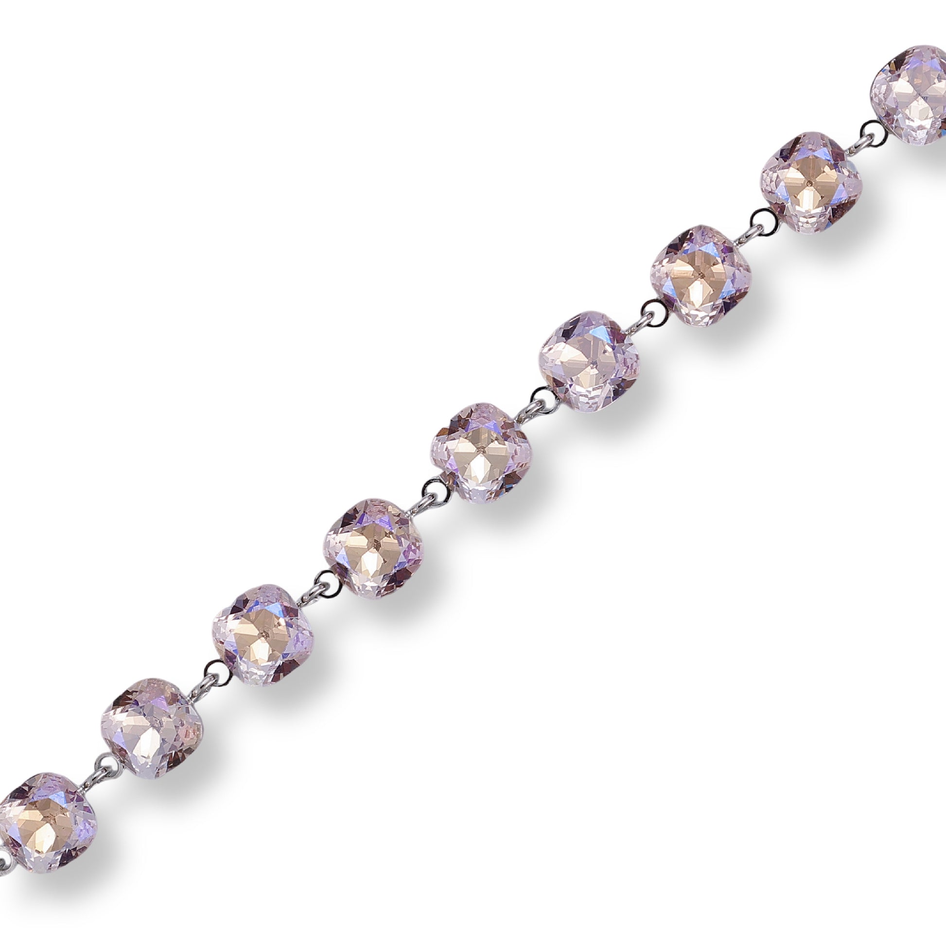Malina Pink Cushion Crystal Bracelet
