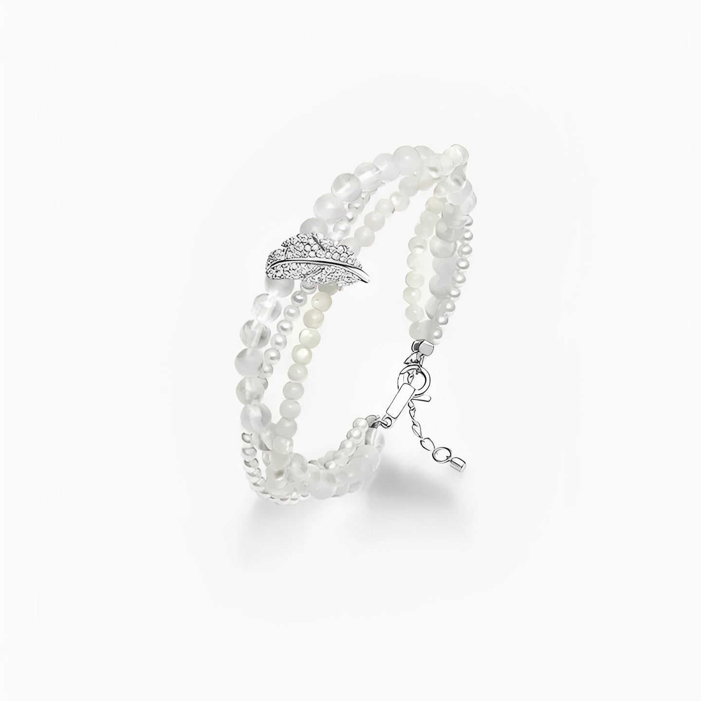 Malou White Feather Bracelet