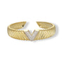 Malvina 14K Gold V Shape Open Bangle