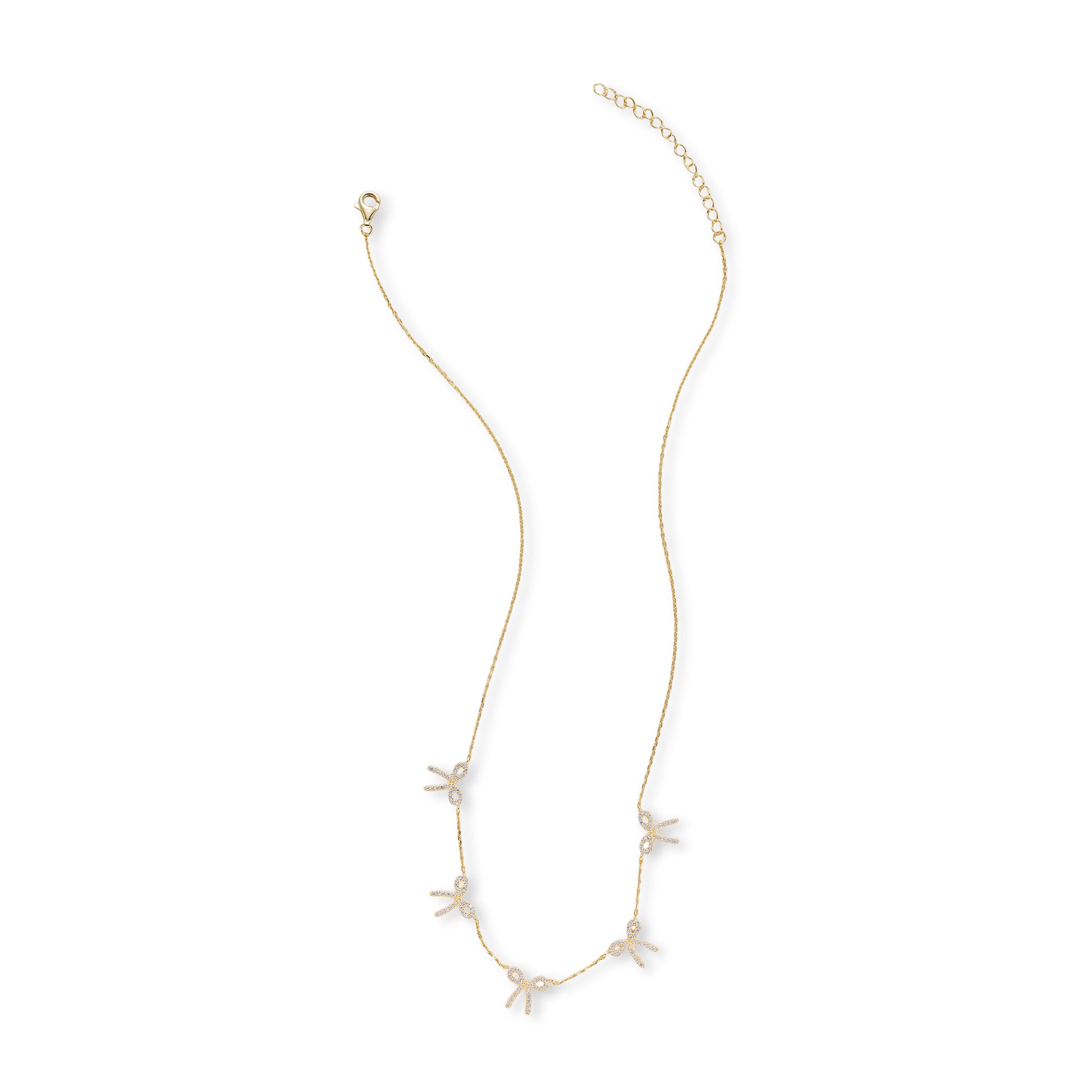 Manuela 14K Gold Delicate Bow Necklace
