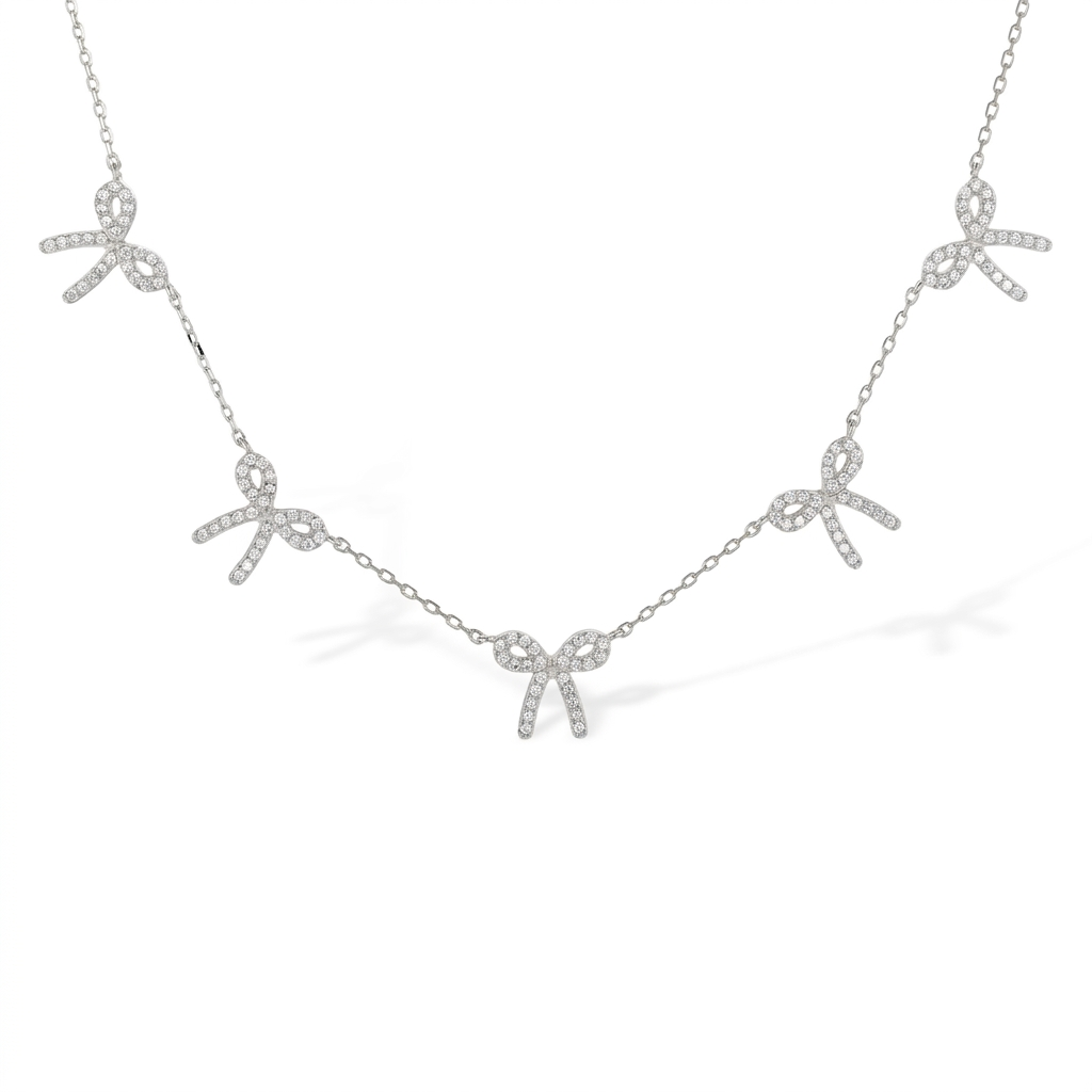 Manuela 14K Gold Delicate Bow Necklace