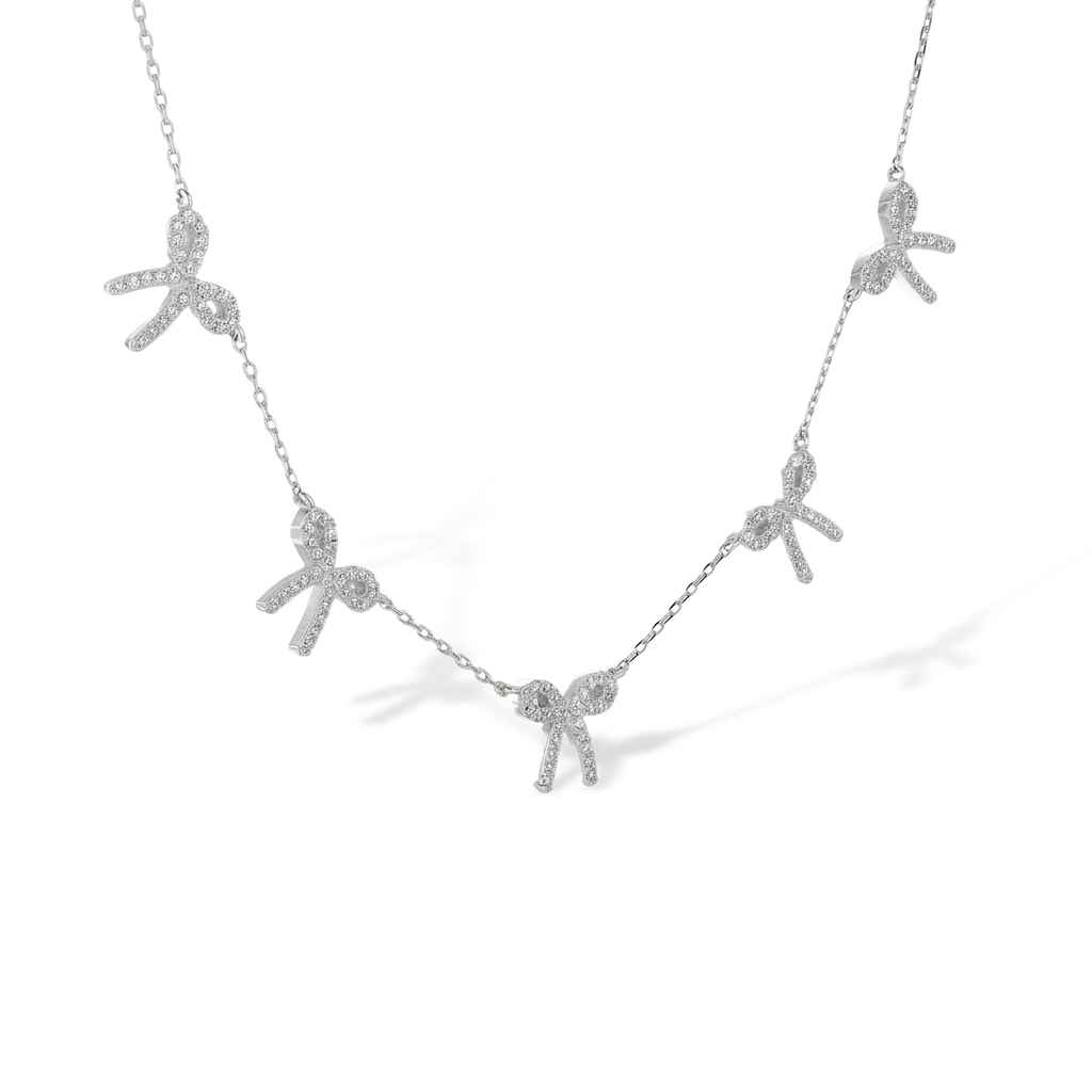 Manuela 14K Gold Delicate Bow Necklace