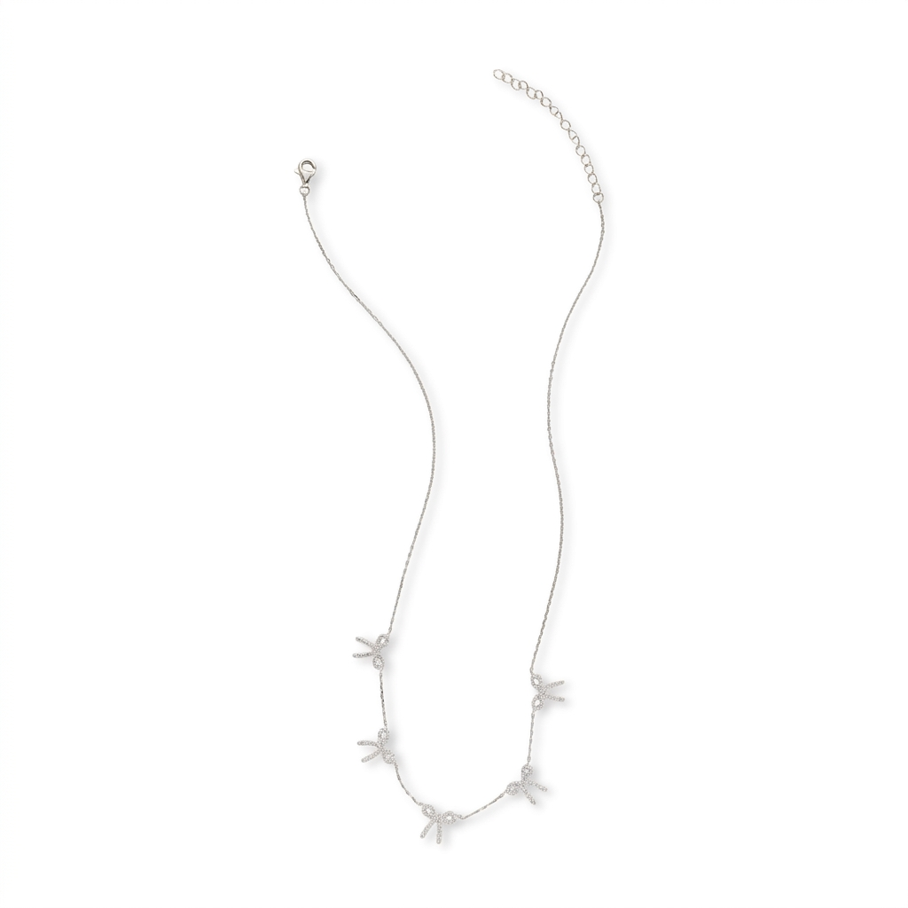 Manuela 14K Gold Delicate Bow Necklace