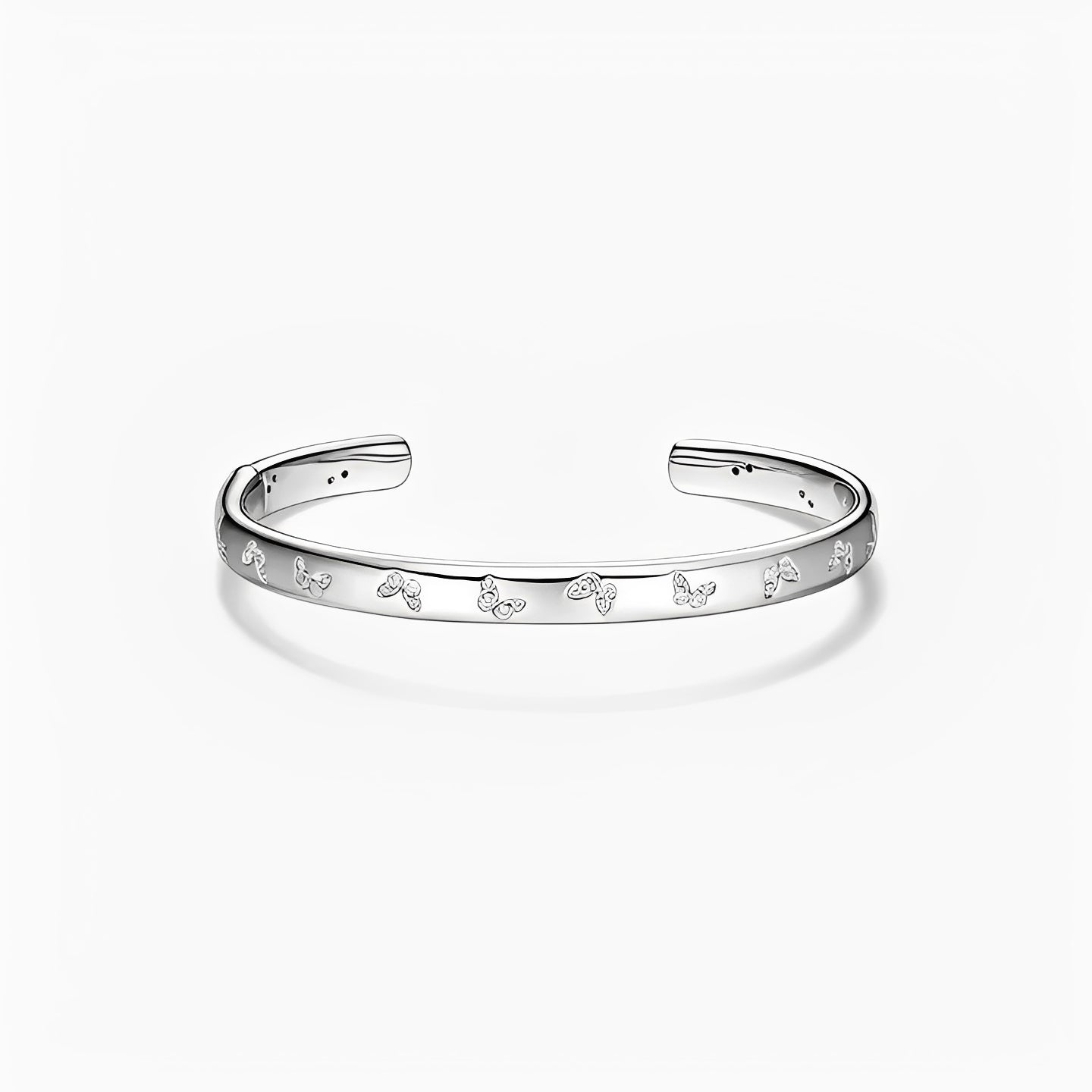 Marbré White Butterfly Open Bangle