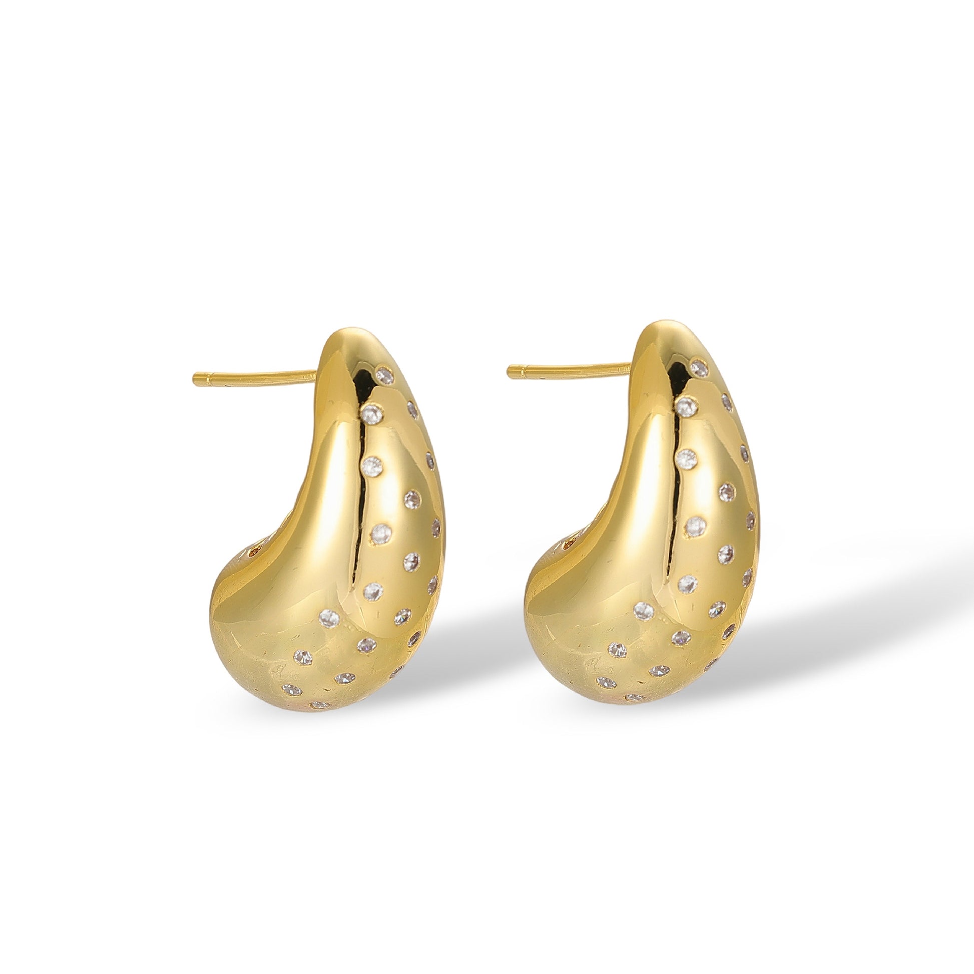 Marga 14K Gold Teardrop Stud Earrings